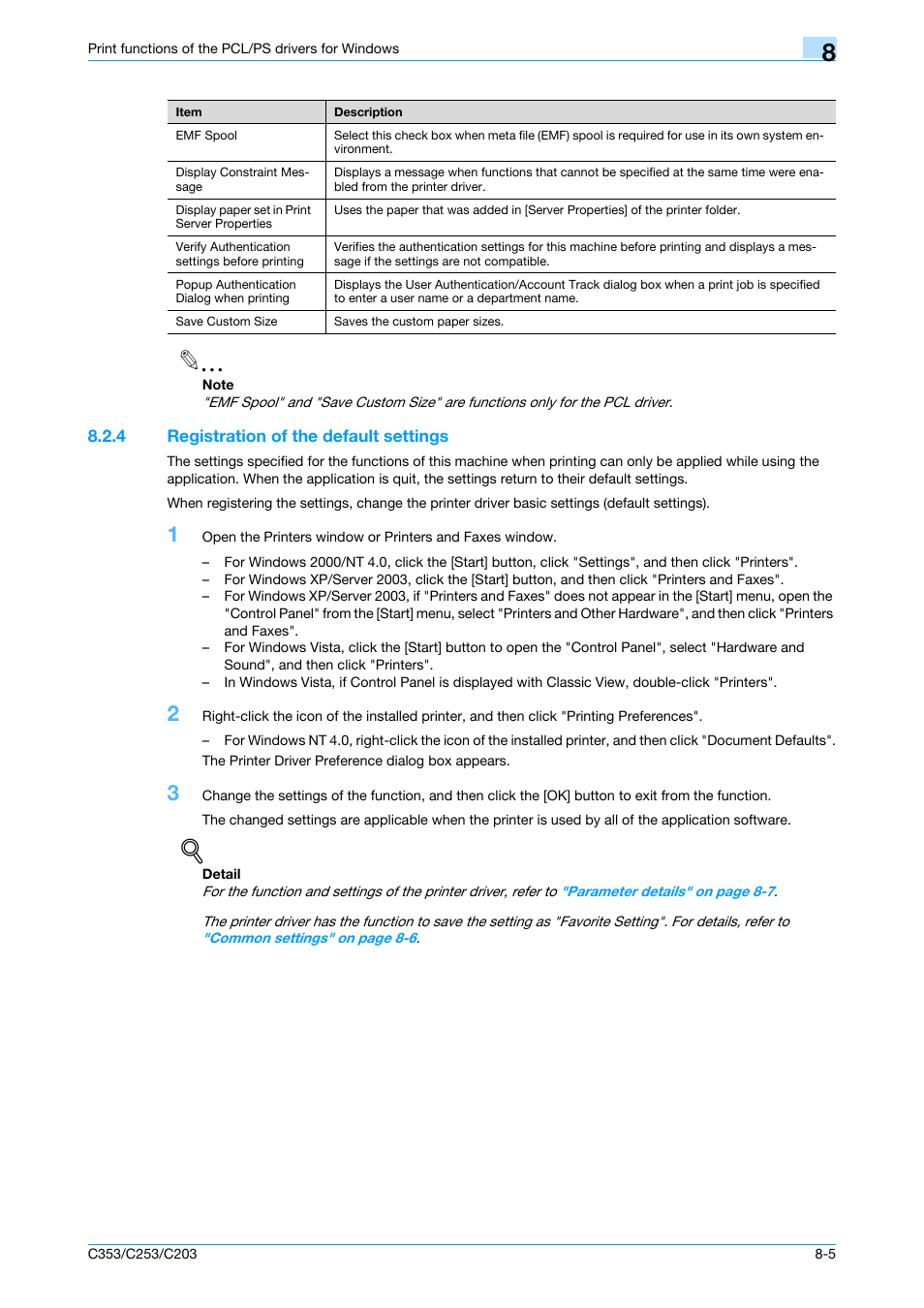 4 registration of the default settings, Registration of the default settings -5 | Konica Minolta bizhub C353 User Manual | Page 87 / 262