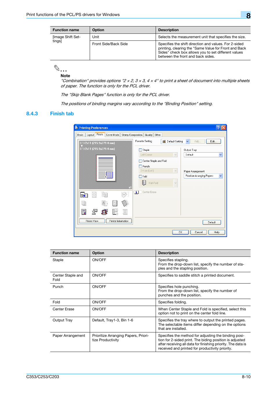 3 finish tab, Finish tab -10 | Konica Minolta bizhub C353 User Manual | Page 92 / 262