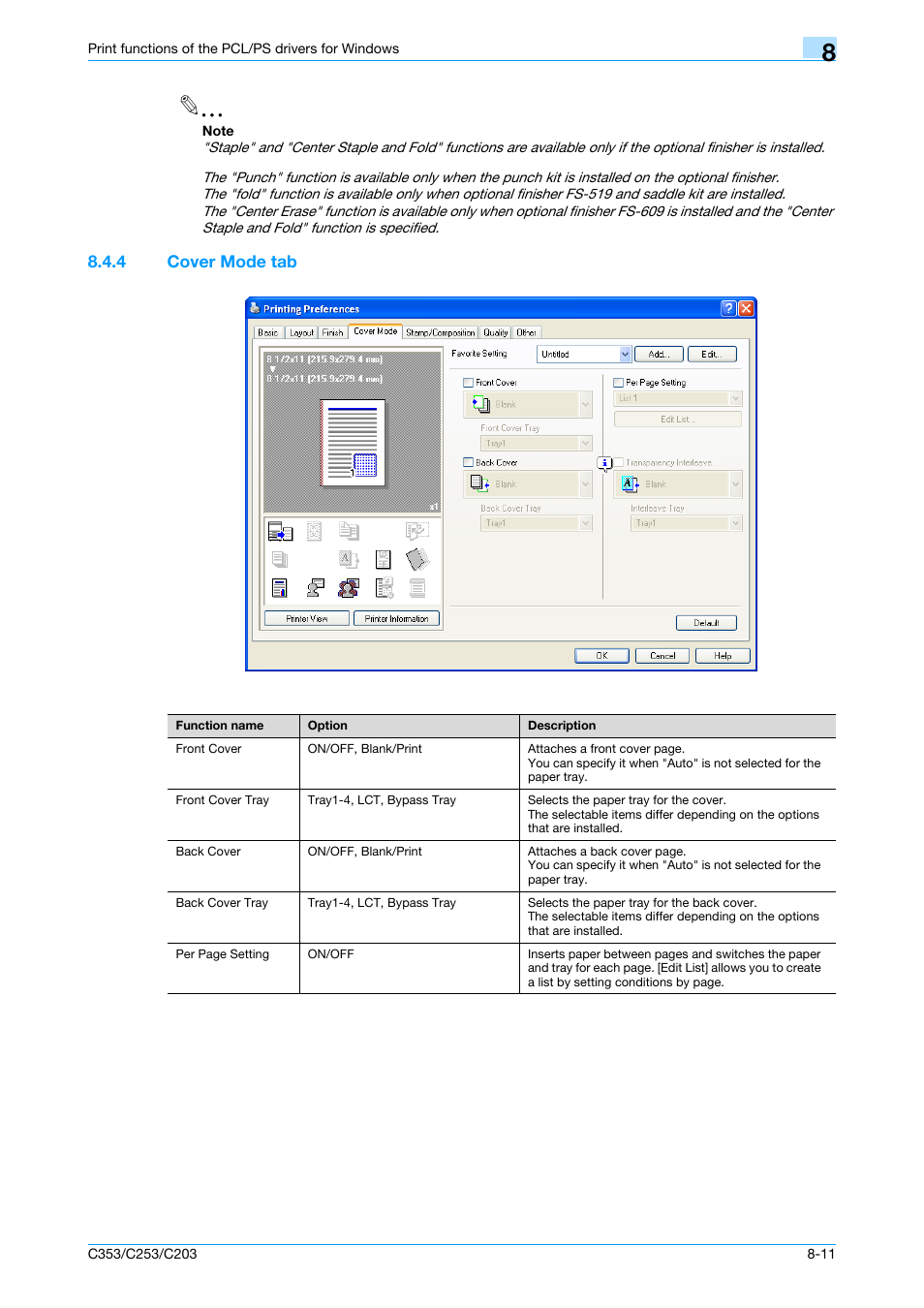 4 cover mode tab, Cover mode tab -11 | Konica Minolta bizhub C353 User Manual | Page 93 / 262