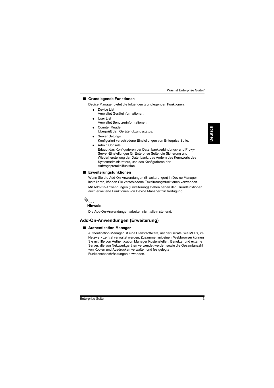 Add-on-anwendungen (erweiterung) | Konica Minolta PageScope Enterprise Suite User Manual | Page 12 / 44