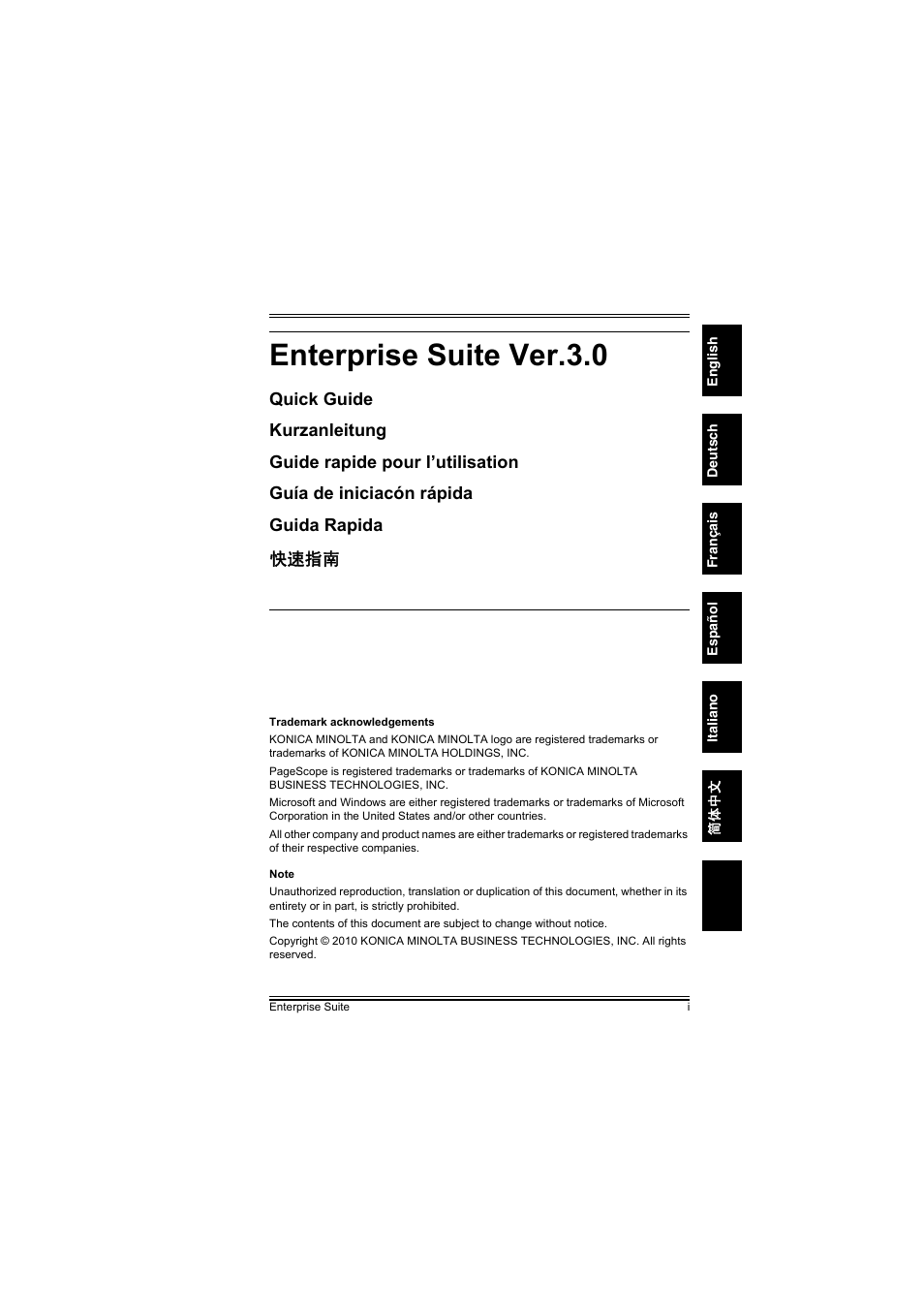 Enterprise suite ver.3.0 | Konica Minolta PageScope Enterprise Suite User Manual | Page 2 / 44