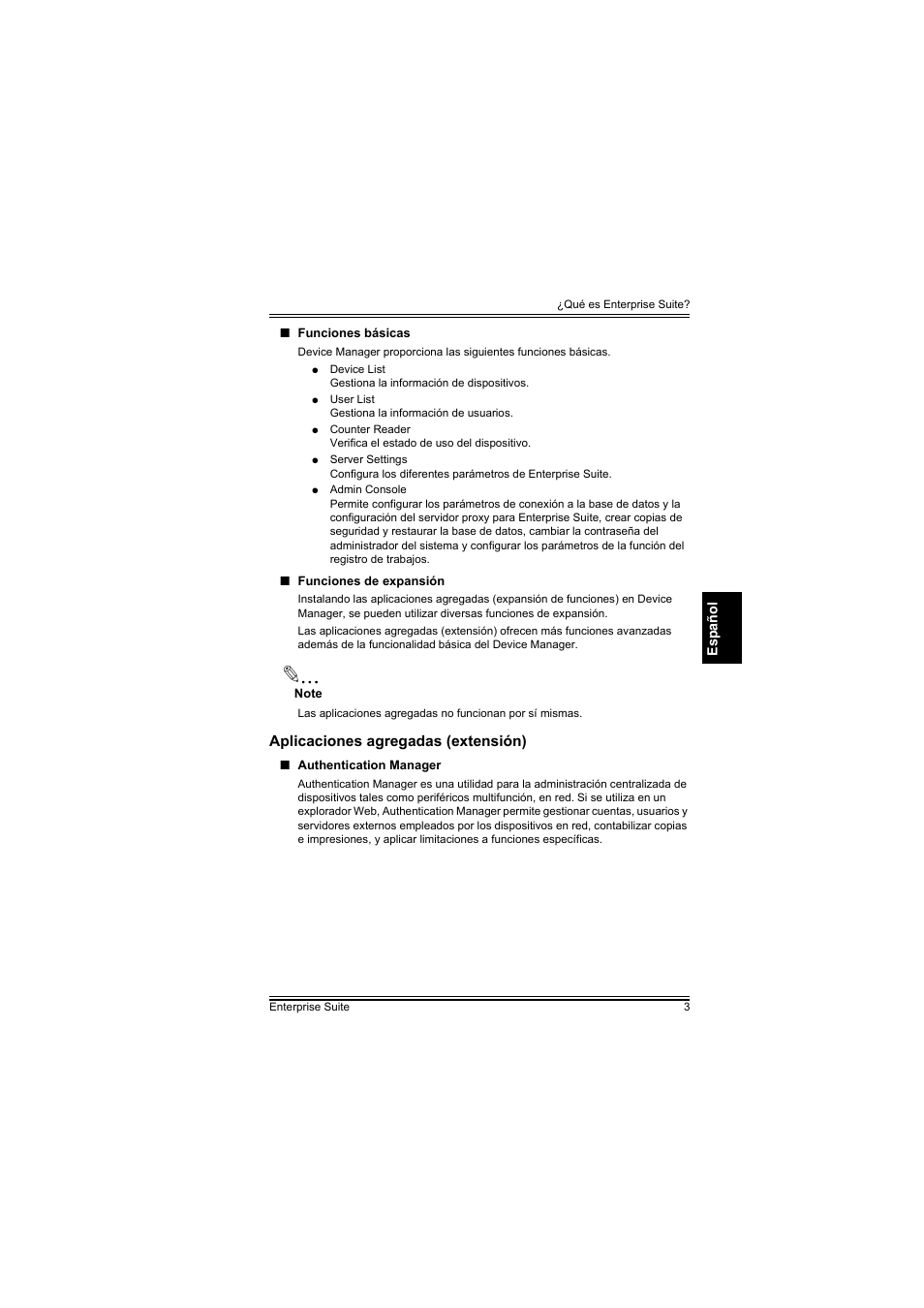 Aplicaciones agregadas (extensión) | Konica Minolta PageScope Enterprise Suite User Manual | Page 24 / 44