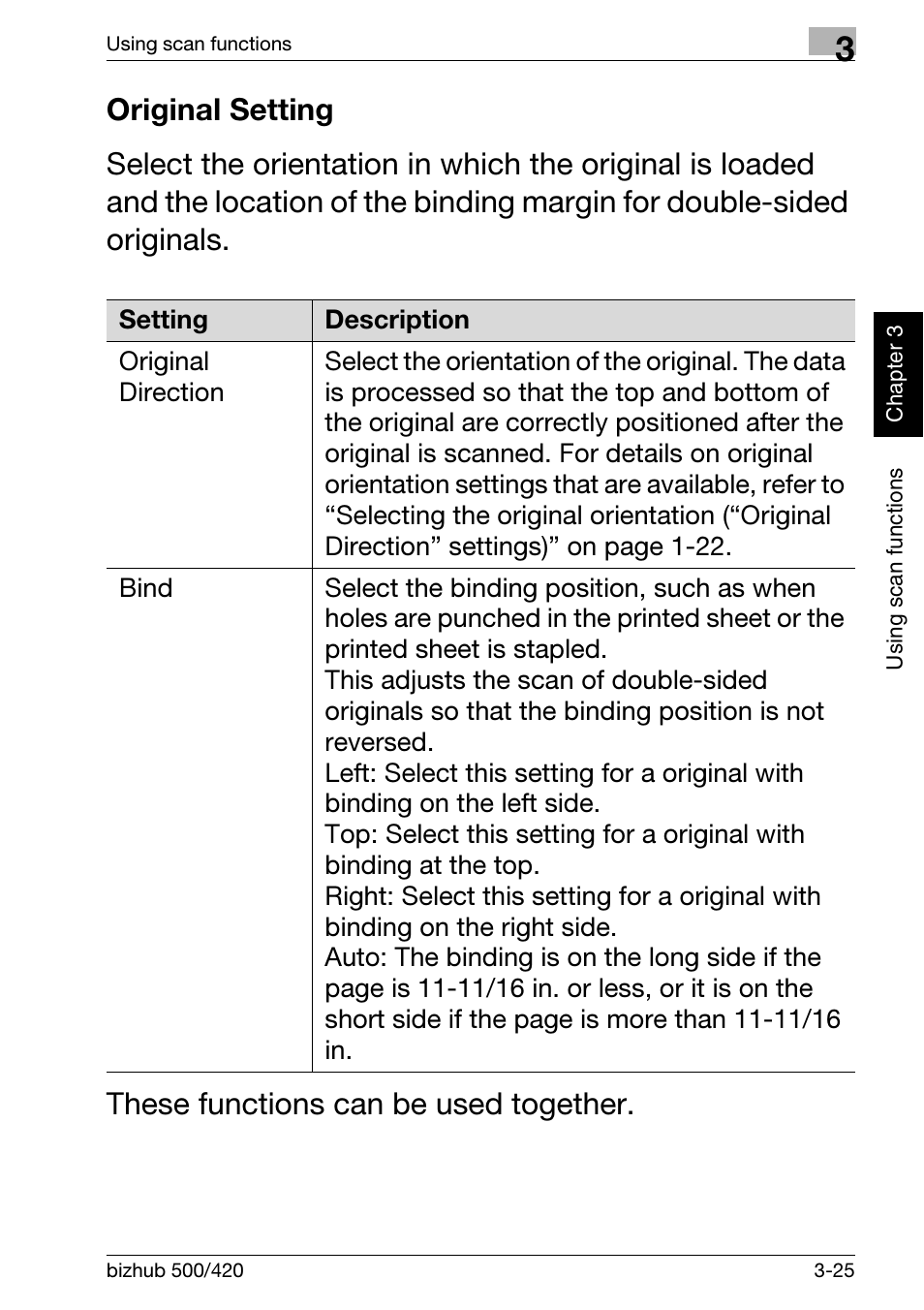 Original setting, Original setting -25 | Konica Minolta bizhub 500 User Manual | Page 103 / 150