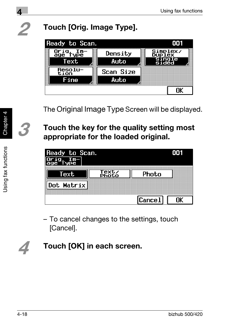 Konica Minolta bizhub 500 User Manual | Page 124 / 150