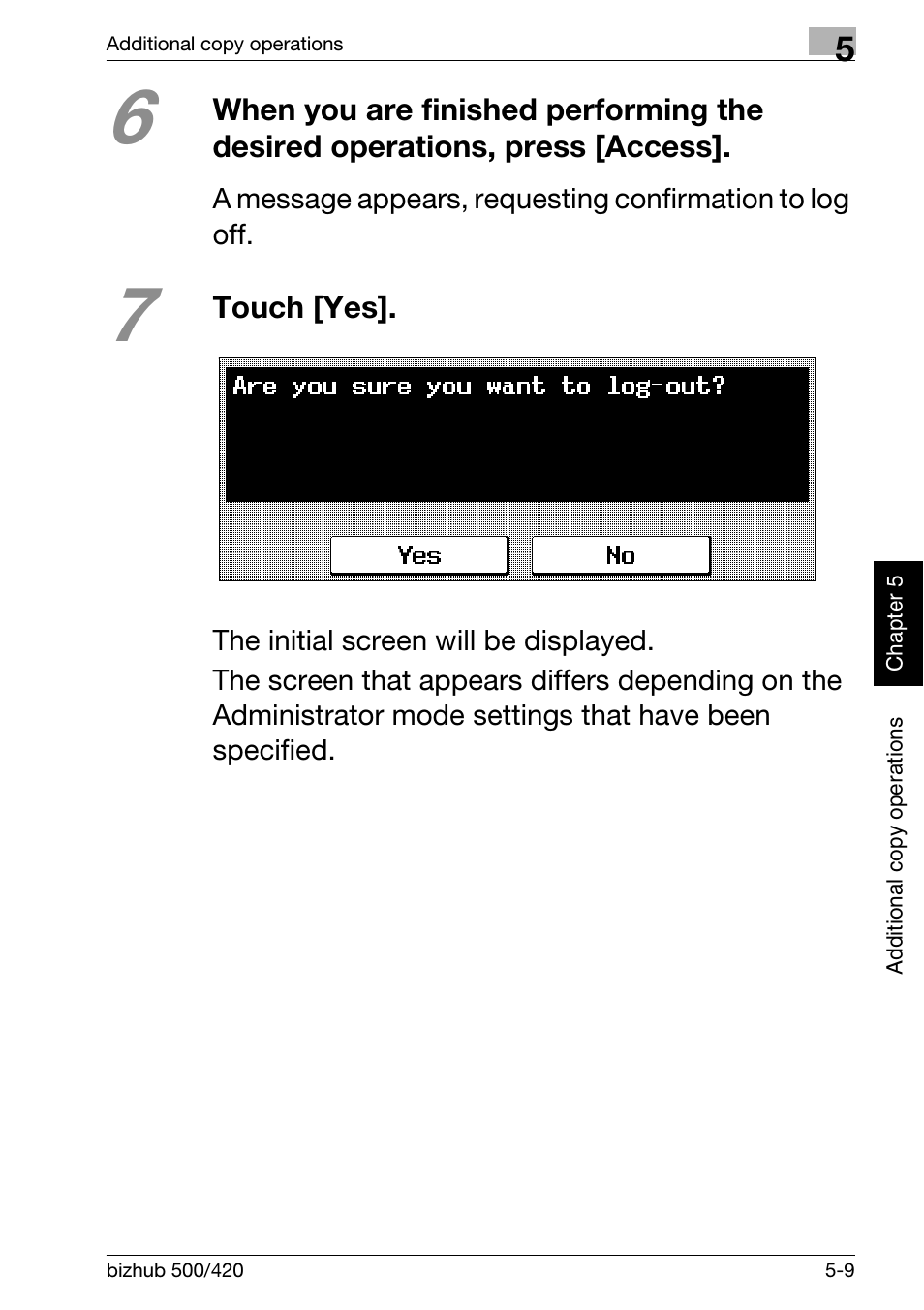 Konica Minolta bizhub 500 User Manual | Page 141 / 150