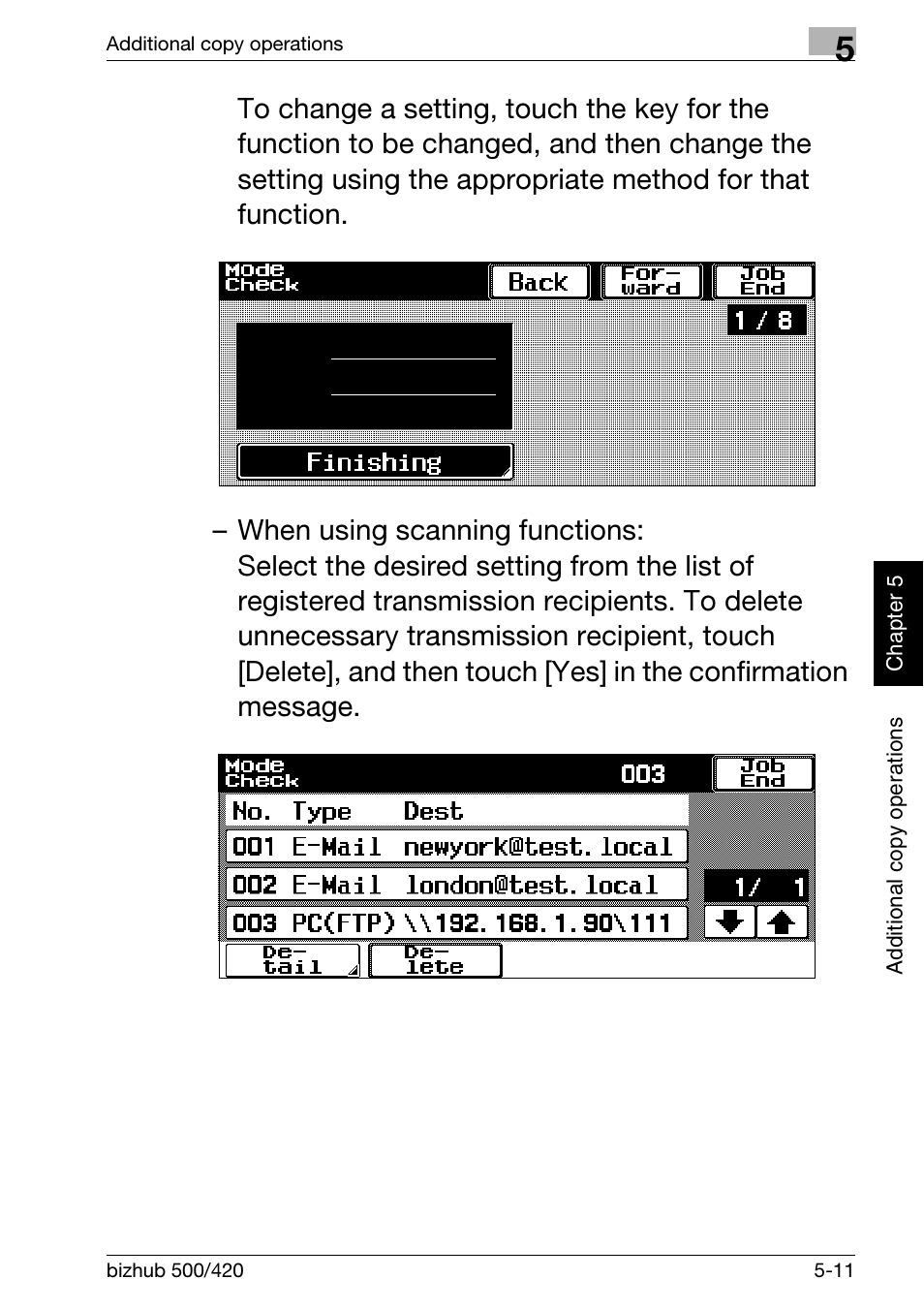 Konica Minolta bizhub 500 User Manual | Page 143 / 150