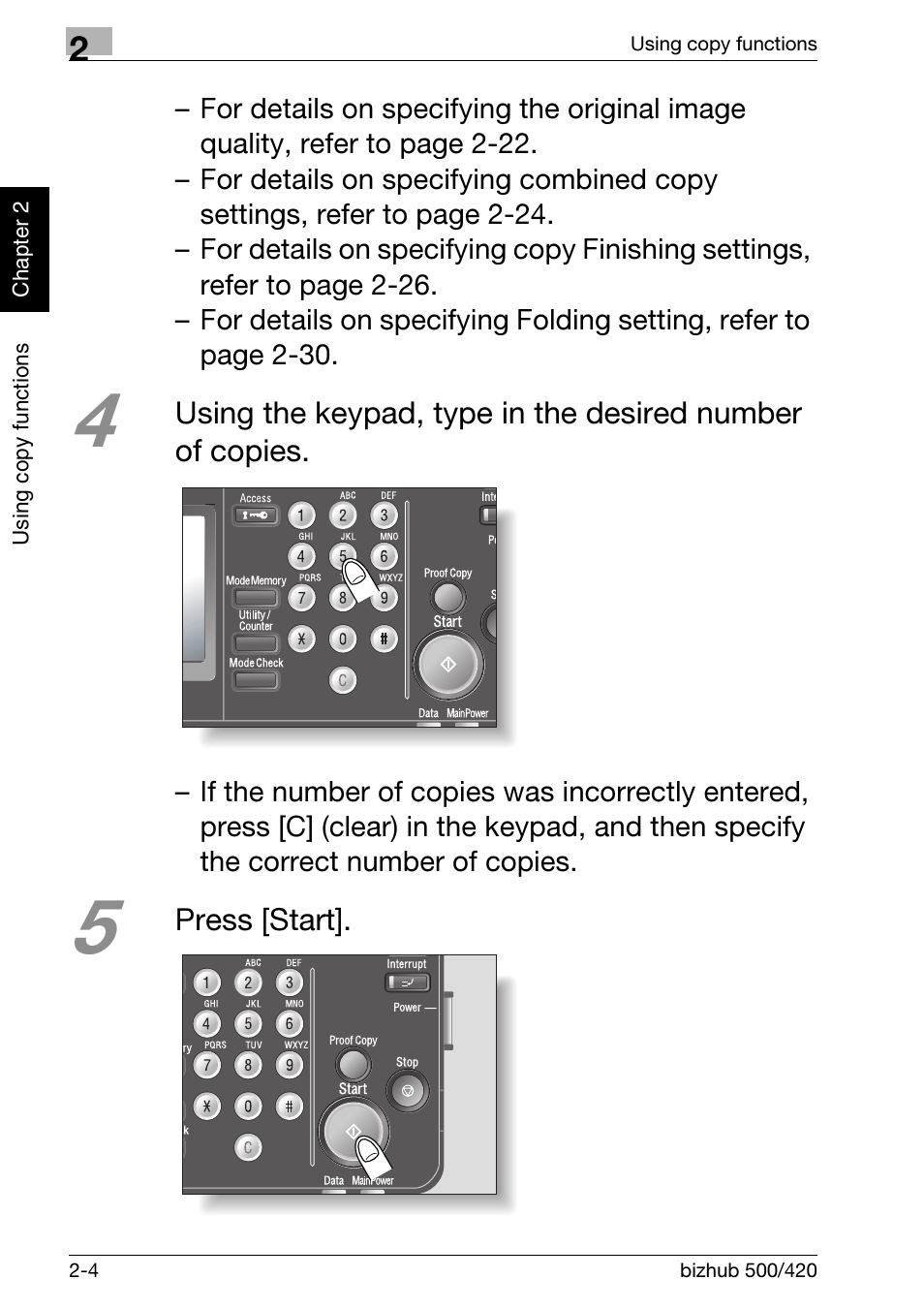 Konica Minolta bizhub 500 User Manual | Page 40 / 150