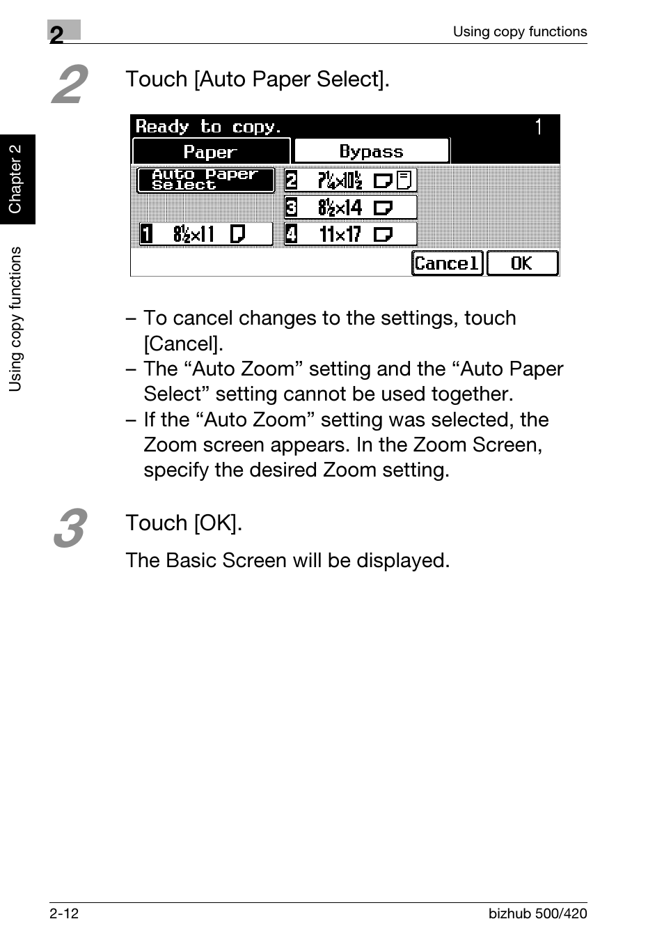 Konica Minolta bizhub 500 User Manual | Page 48 / 150