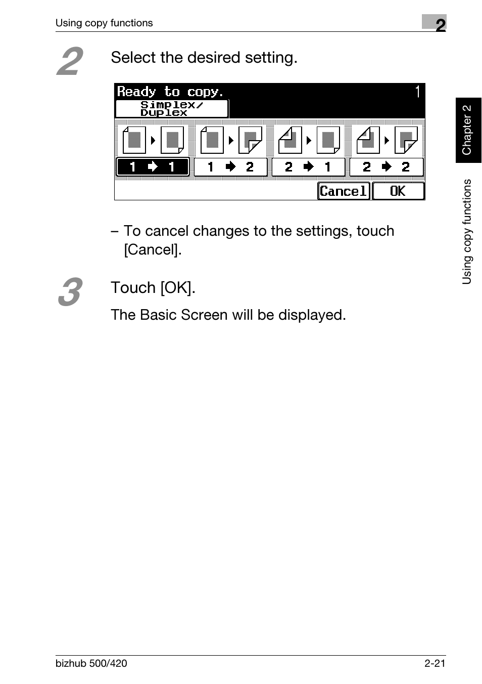 Konica Minolta bizhub 500 User Manual | Page 57 / 150