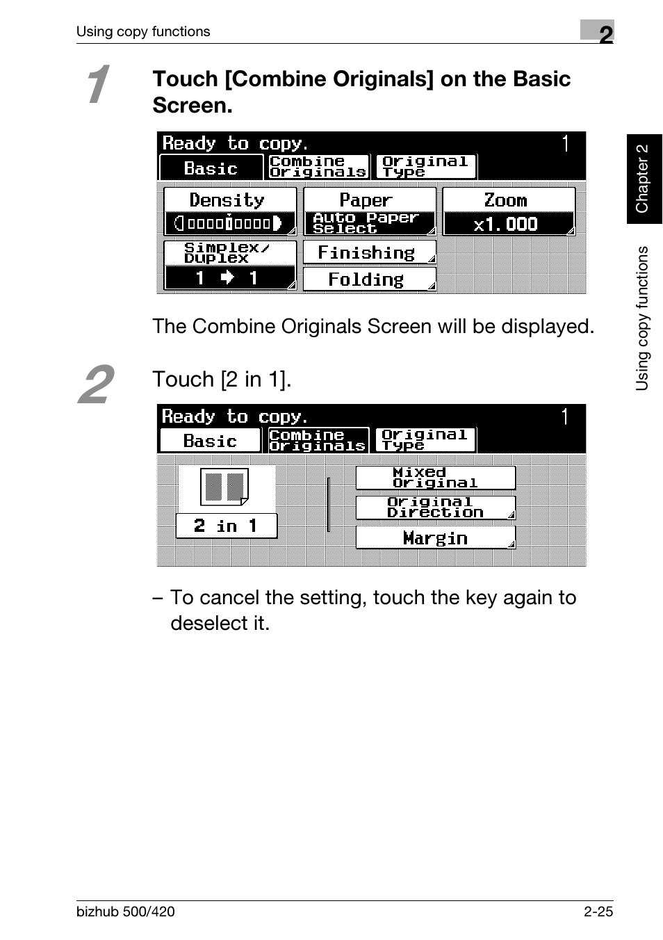 Konica Minolta bizhub 500 User Manual | Page 61 / 150