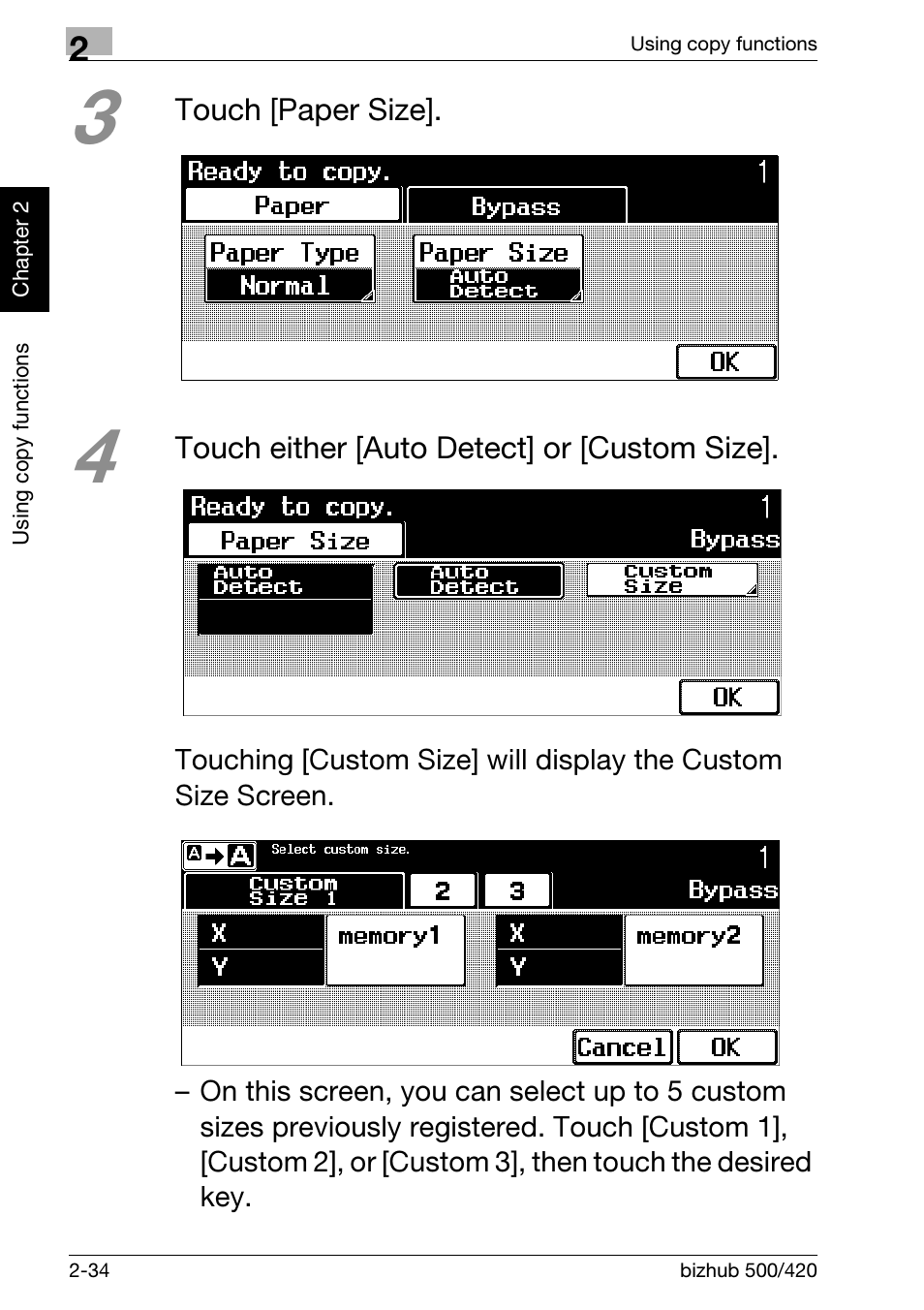 Konica Minolta bizhub 500 User Manual | Page 70 / 150