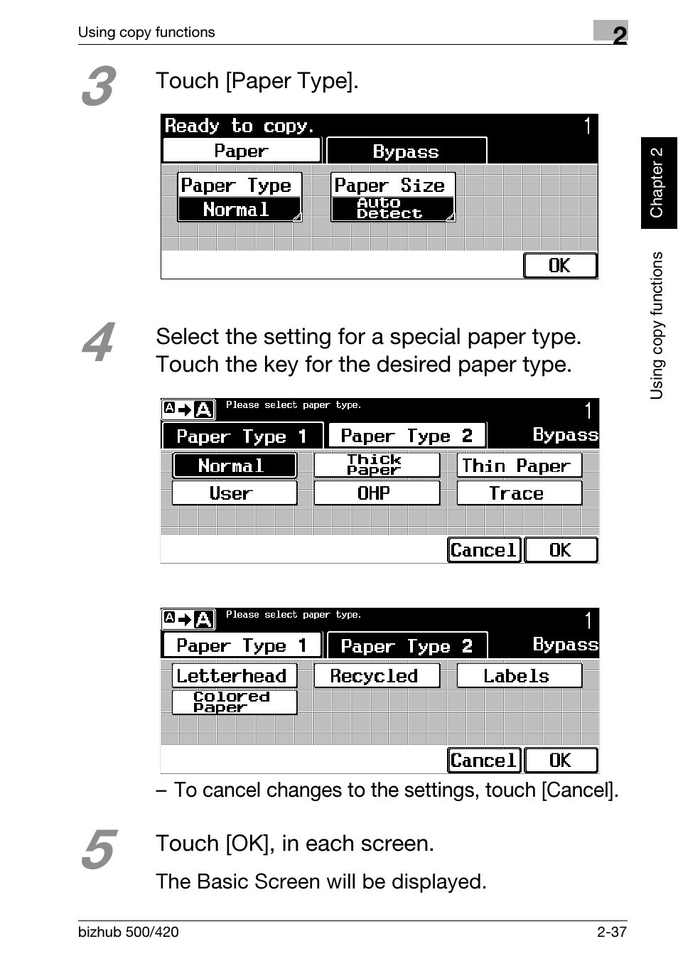 Konica Minolta bizhub 500 User Manual | Page 73 / 150