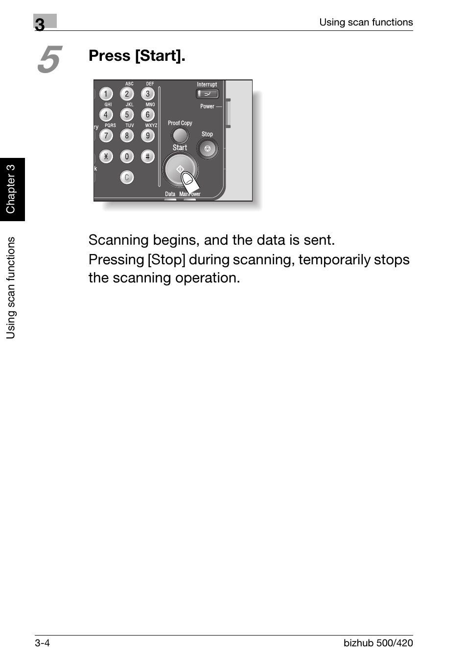 Press [start | Konica Minolta bizhub 500 User Manual | Page 82 / 150