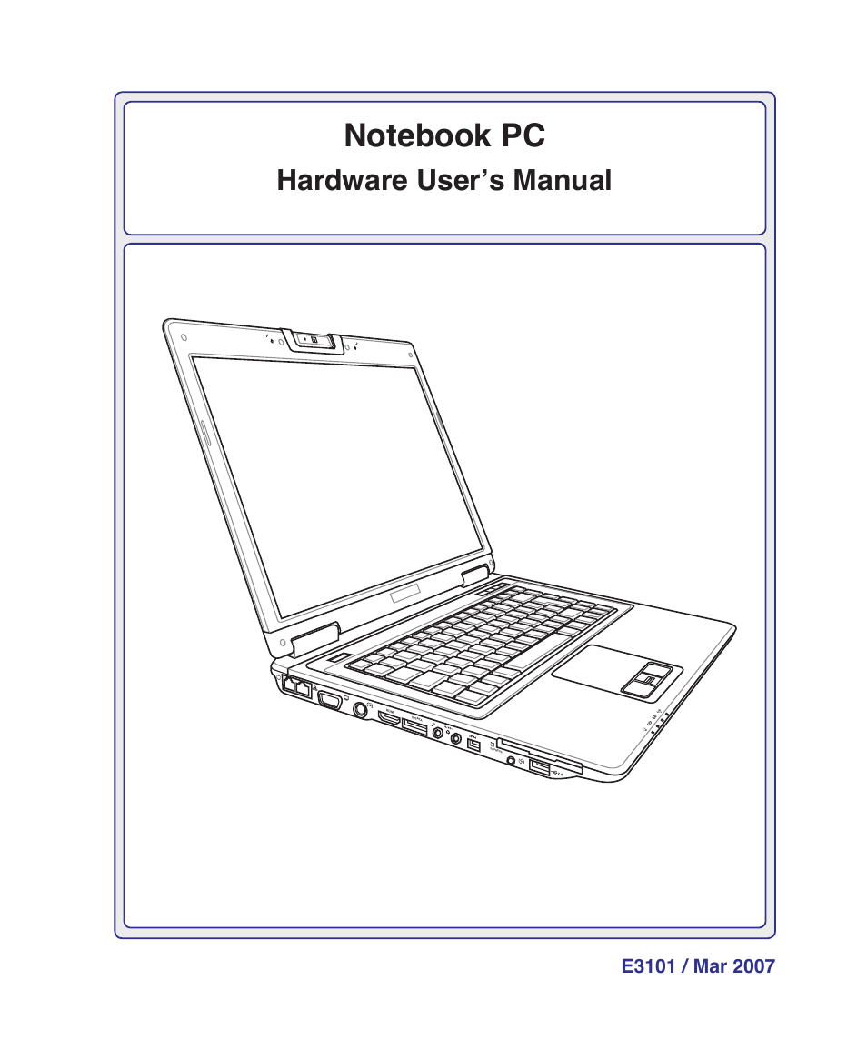 Asus E3101 User Manual | 86 pages