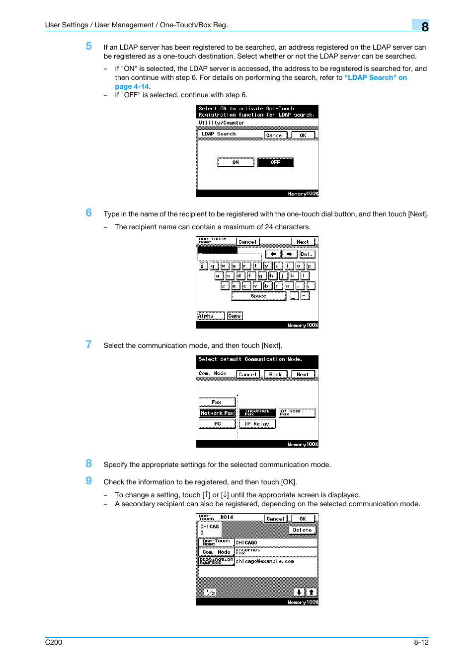 Konica Minolta bizhub C200 User Manual | Page 122 / 176