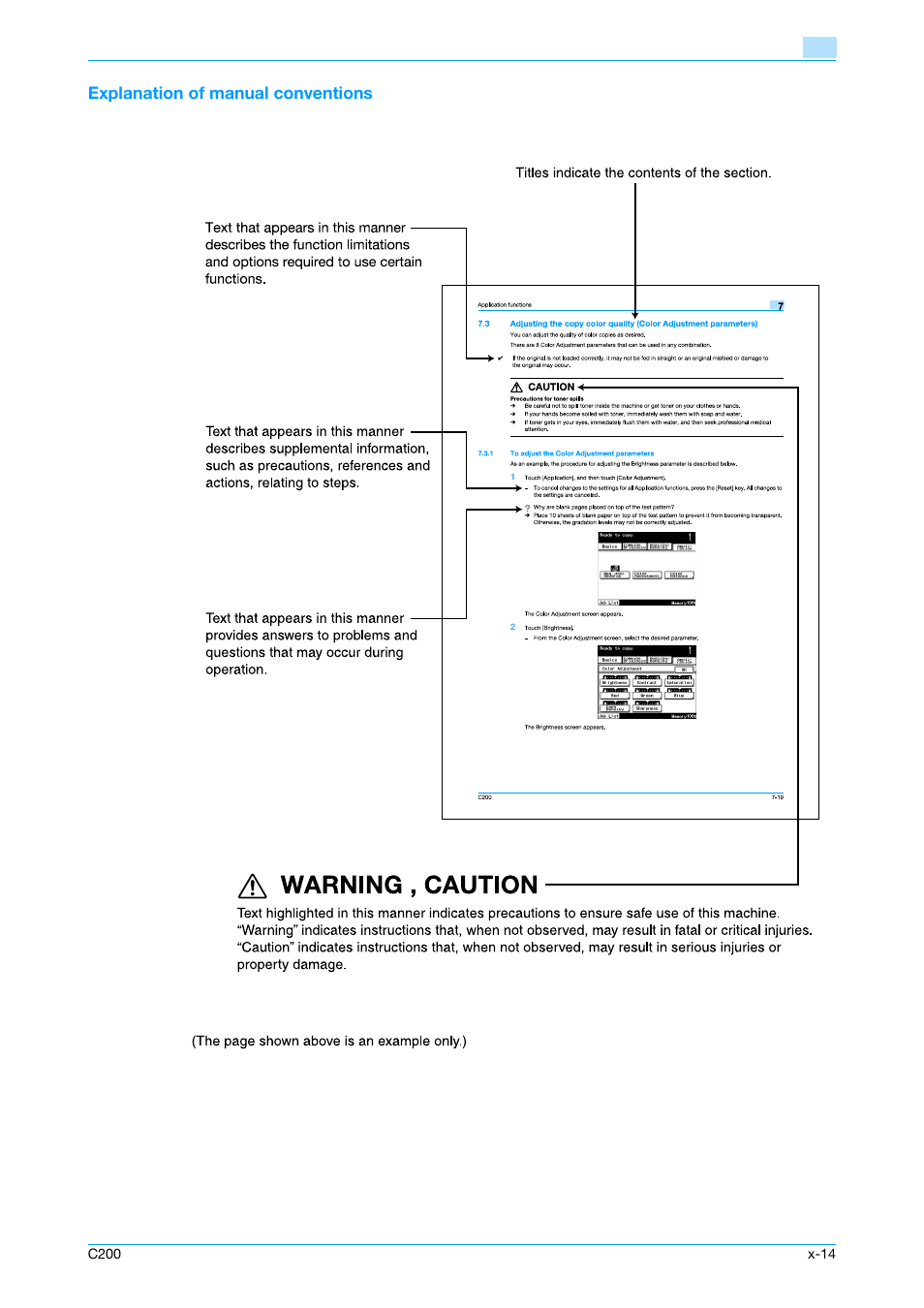 Explanation of manual conventions | Konica Minolta bizhub C200 User Manual | Page 15 / 176