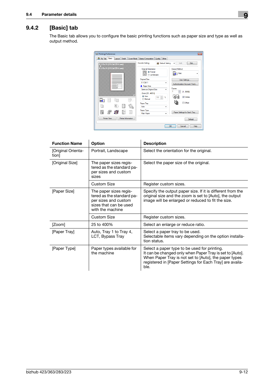 2 [basic] tab, Basic] tab -12 | Konica Minolta BIZHUB 223 User Manual | Page 103 / 294