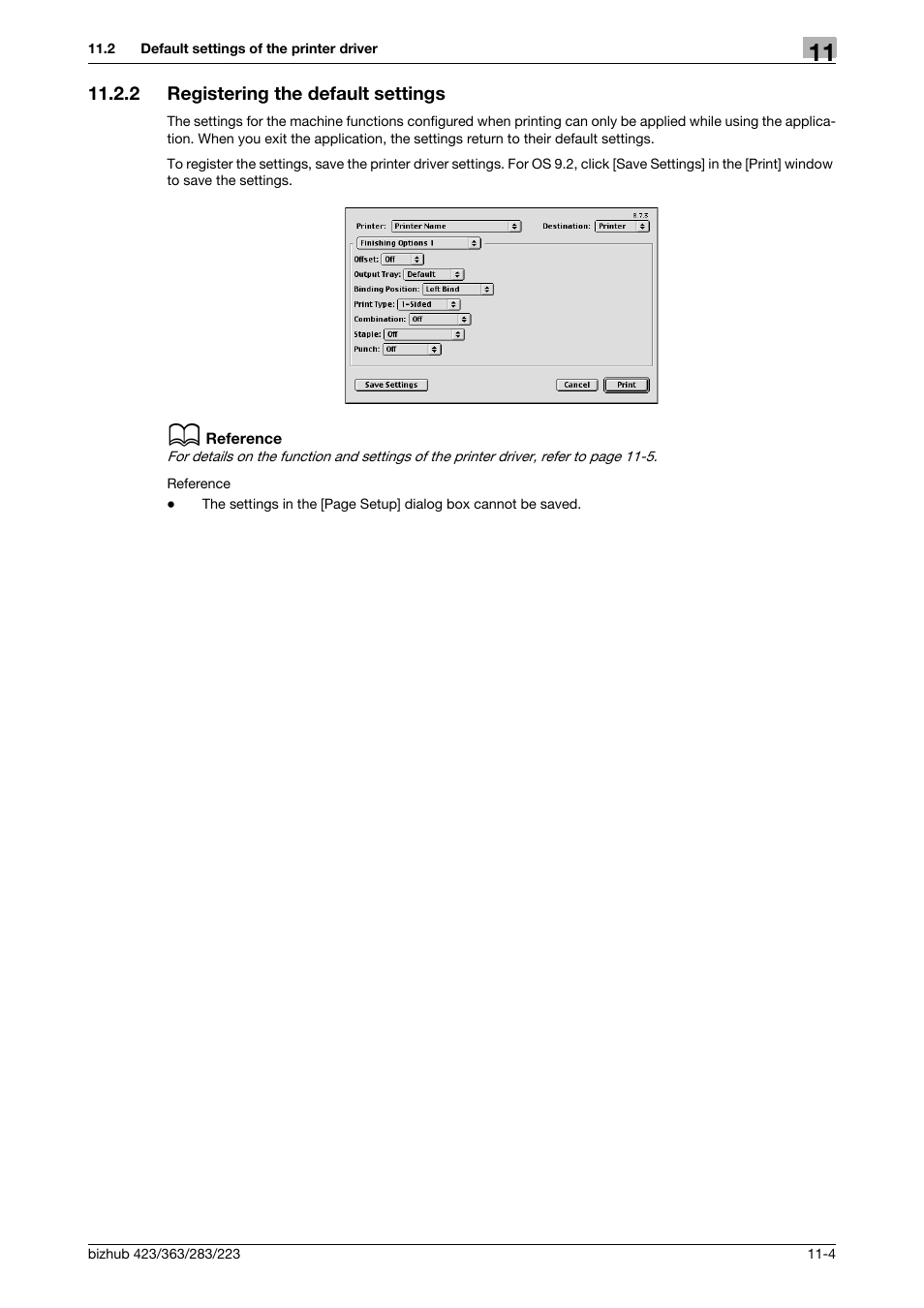 2 registering the default settings, Registering the default settings -4 | Konica Minolta BIZHUB 223 User Manual | Page 145 / 294