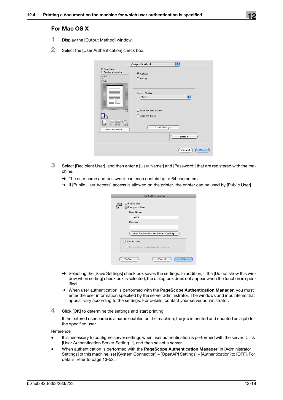 For mac os x, For mac os x -18 | Konica Minolta BIZHUB 223 User Manual | Page 167 / 294