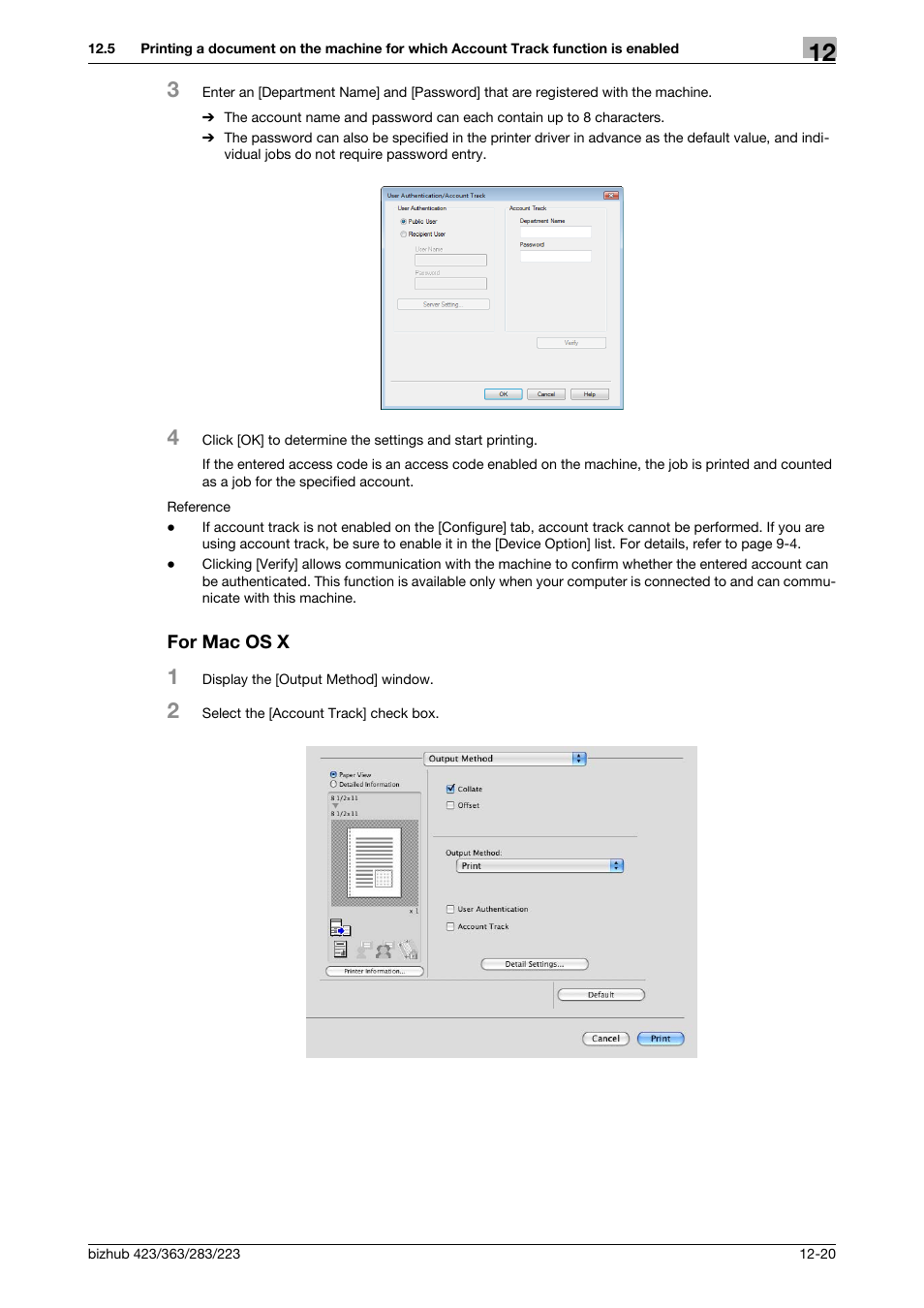 For mac os x, For mac os x -20 | Konica Minolta BIZHUB 223 User Manual | Page 169 / 294