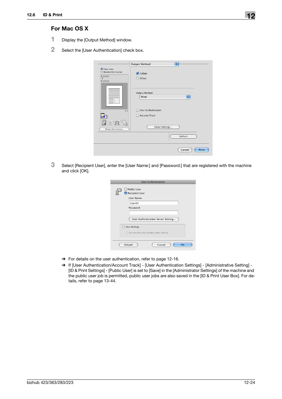 For mac os x, For mac os x -24 | Konica Minolta BIZHUB 223 User Manual | Page 173 / 294