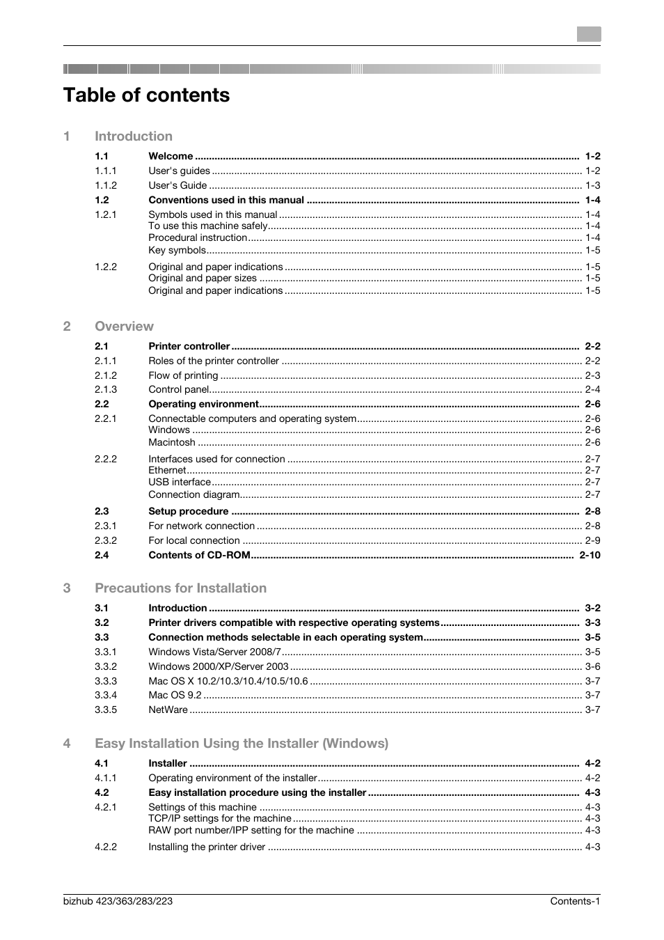 Konica Minolta BIZHUB 223 User Manual | Page 2 / 294