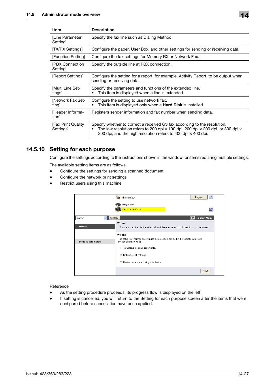 10 setting for each purpose, Setting for each purpose -27 | Konica Minolta BIZHUB 223 User Manual | Page 266 / 294