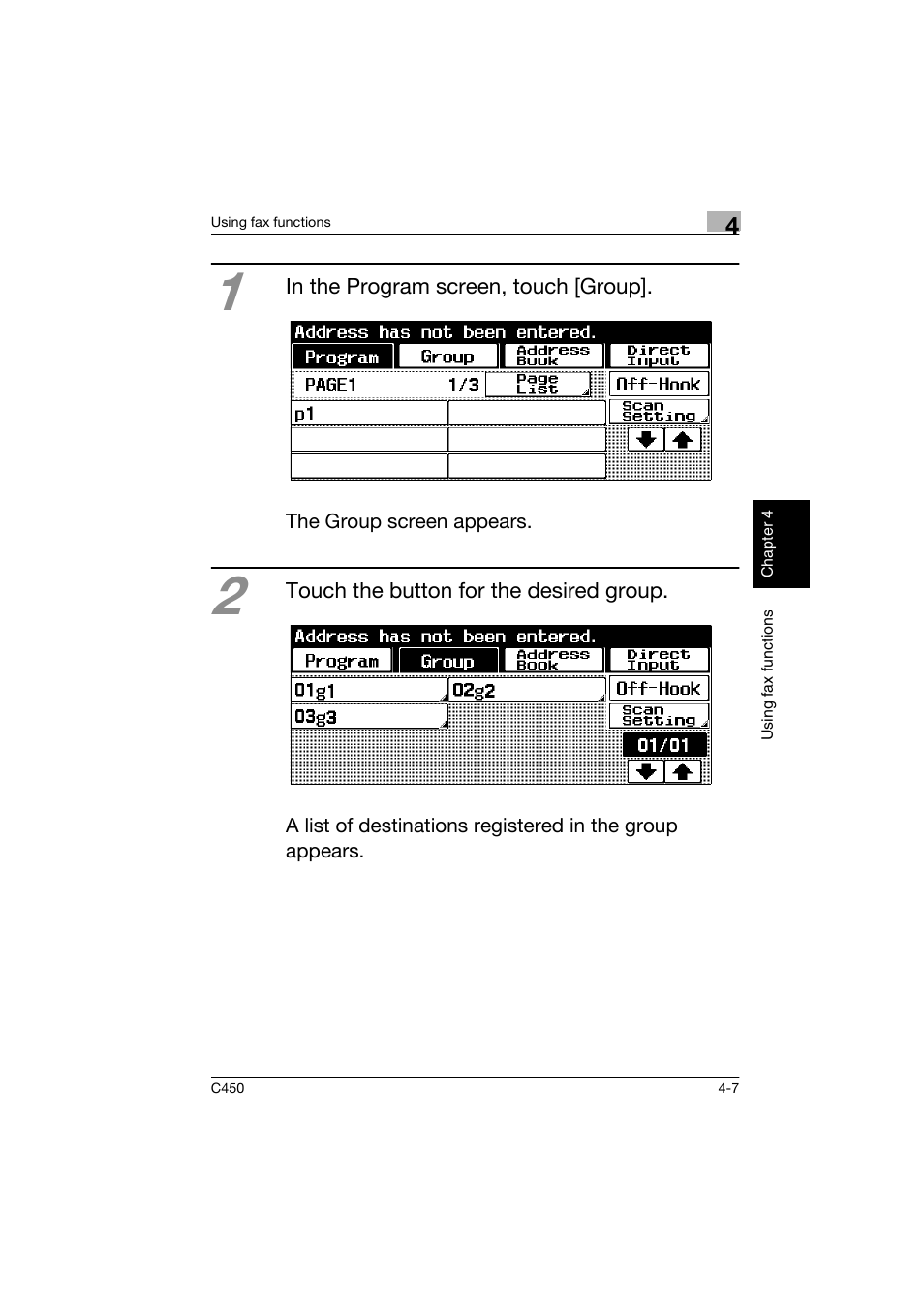 Konica Minolta BIZHUB C450 User Manual | Page 122 / 158