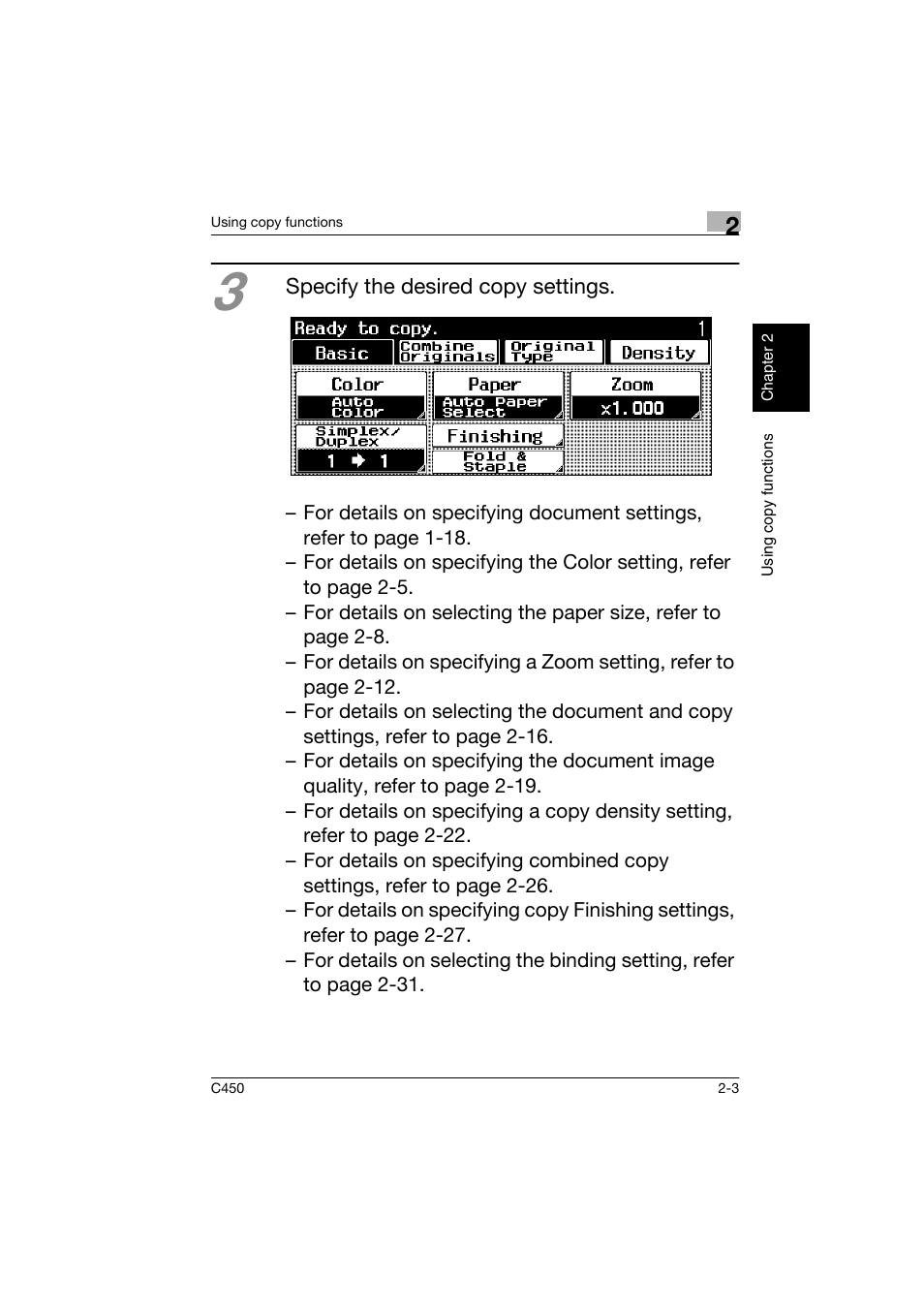 Konica Minolta BIZHUB C450 User Manual | Page 38 / 158