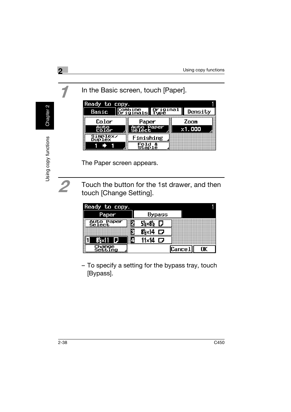 Konica Minolta BIZHUB C450 User Manual | Page 73 / 158