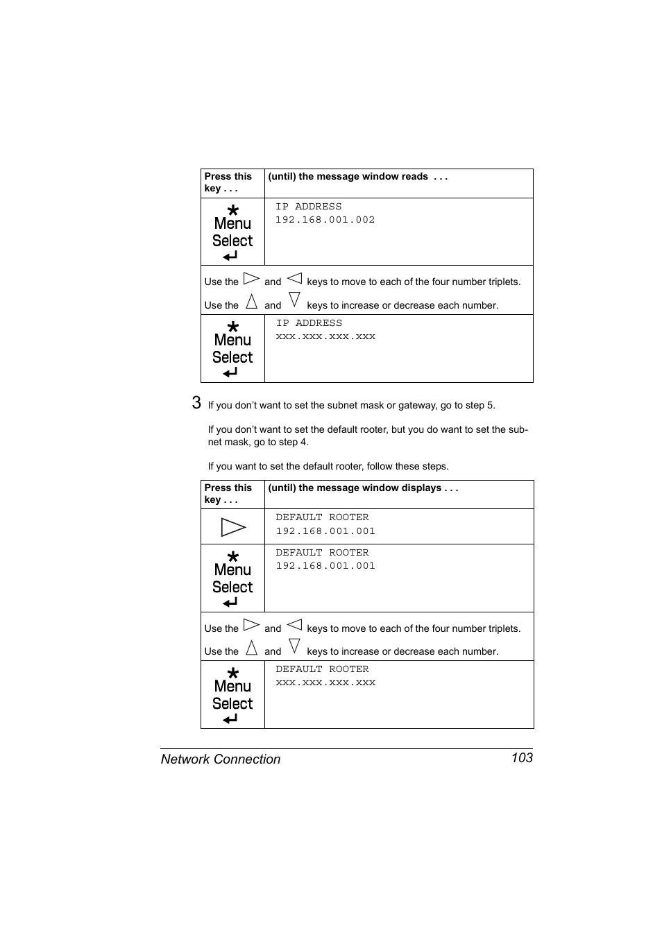 Network connection 103 | Konica Minolta Magicolor 2450 User Manual | Page 119 / 210