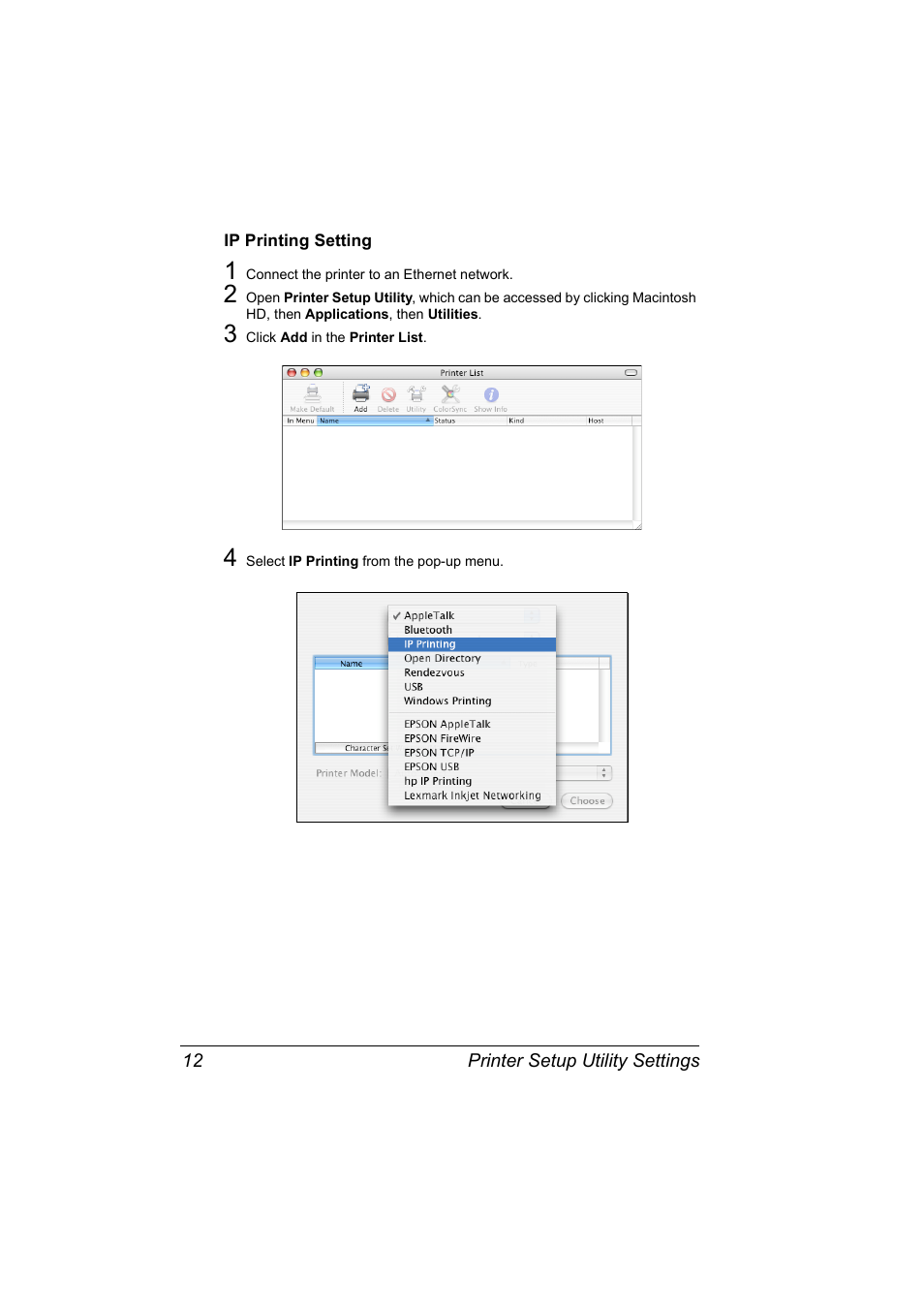 Ip printing setting, Ip printing setting 12 | Konica Minolta Magicolor 2450 User Manual | Page 28 / 210