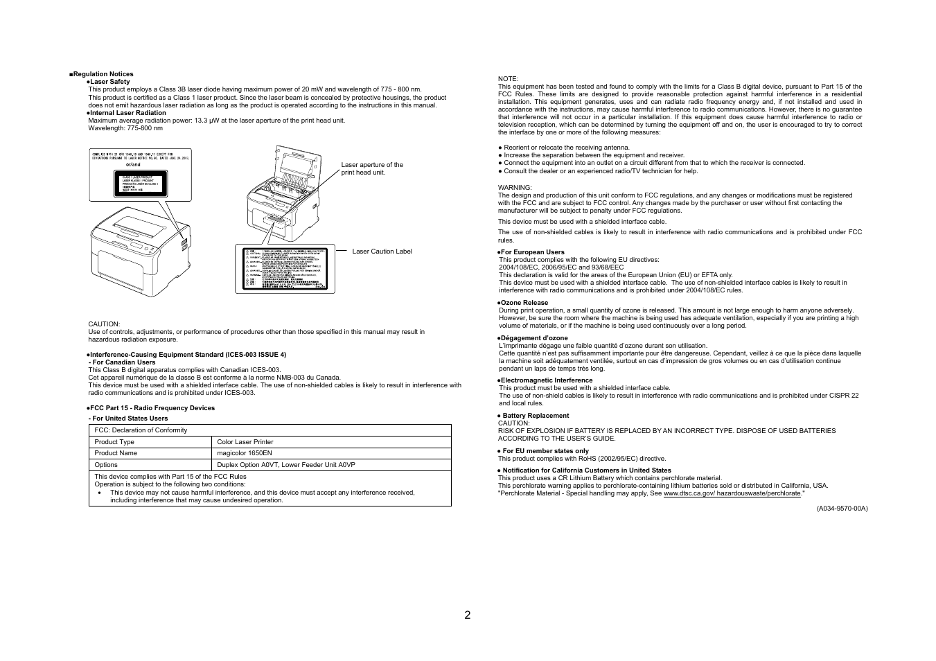 Konica Minolta magicolor 1650EN User Manual | Page 3 / 48