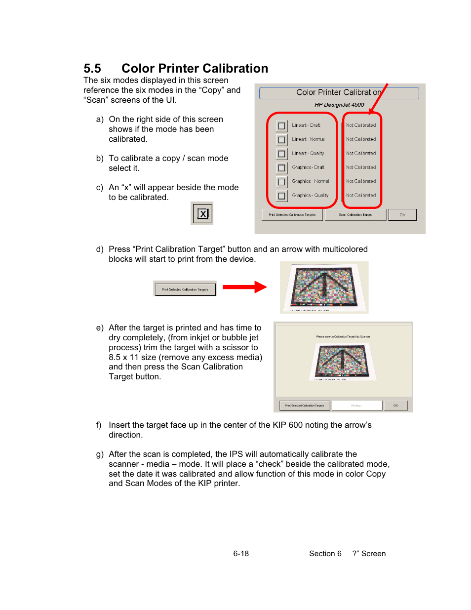 5 color printer calibration | Konica Minolta KIP 600 Scanner User Manual | Page 150 / 151