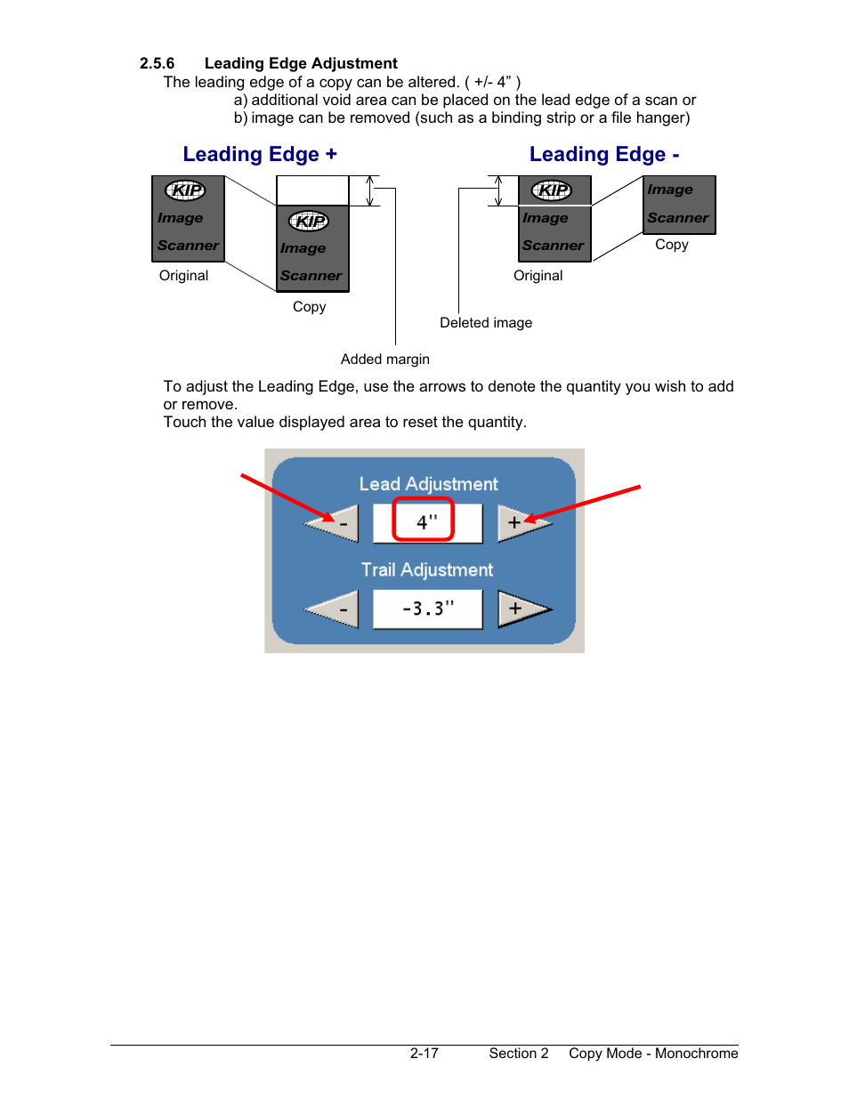 Leading edge + leading edge | Konica Minolta KIP 600 Scanner User Manual | Page 55 / 151