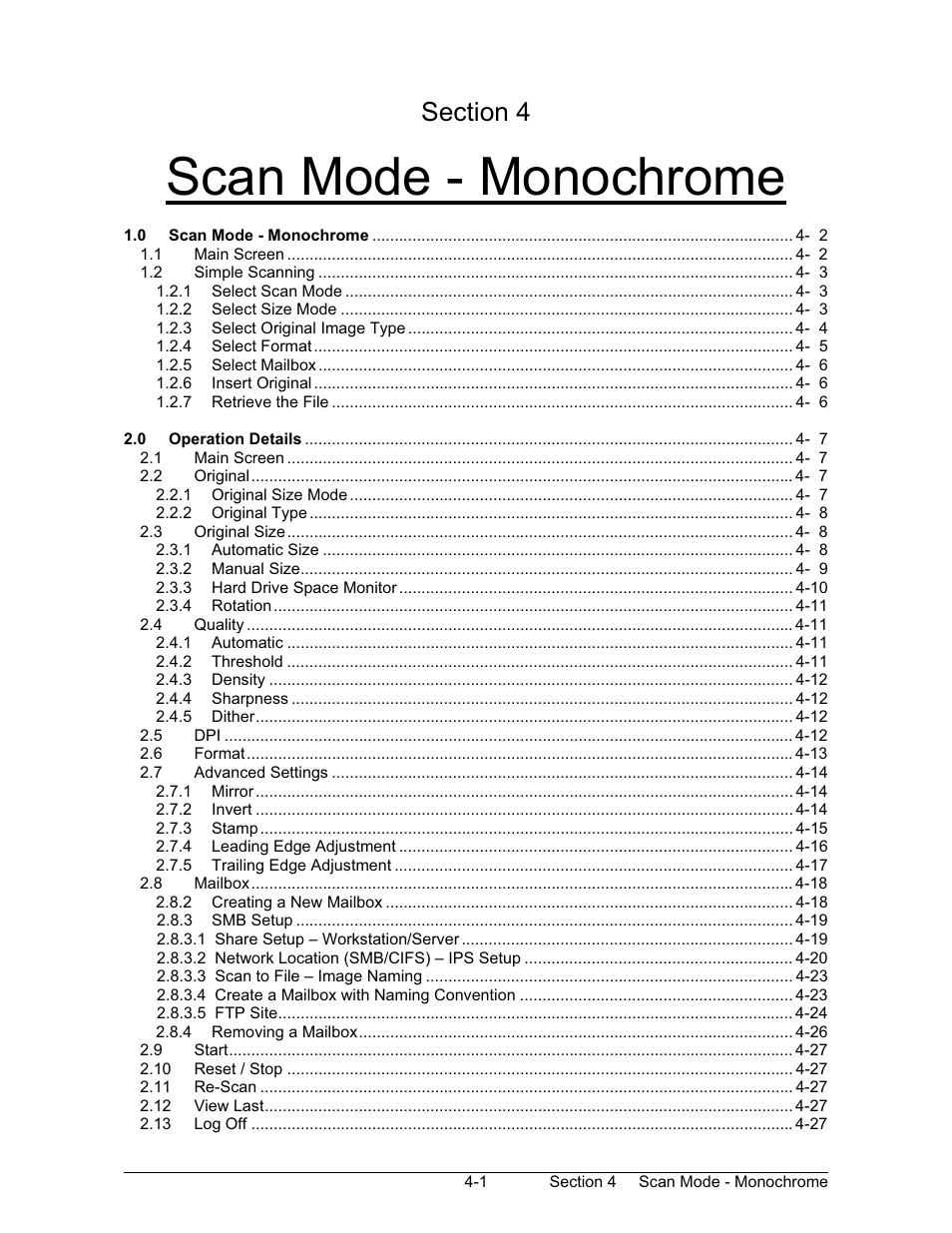 Scan mode - monochrome | Konica Minolta KIP 600 Scanner User Manual | Page 86 / 151