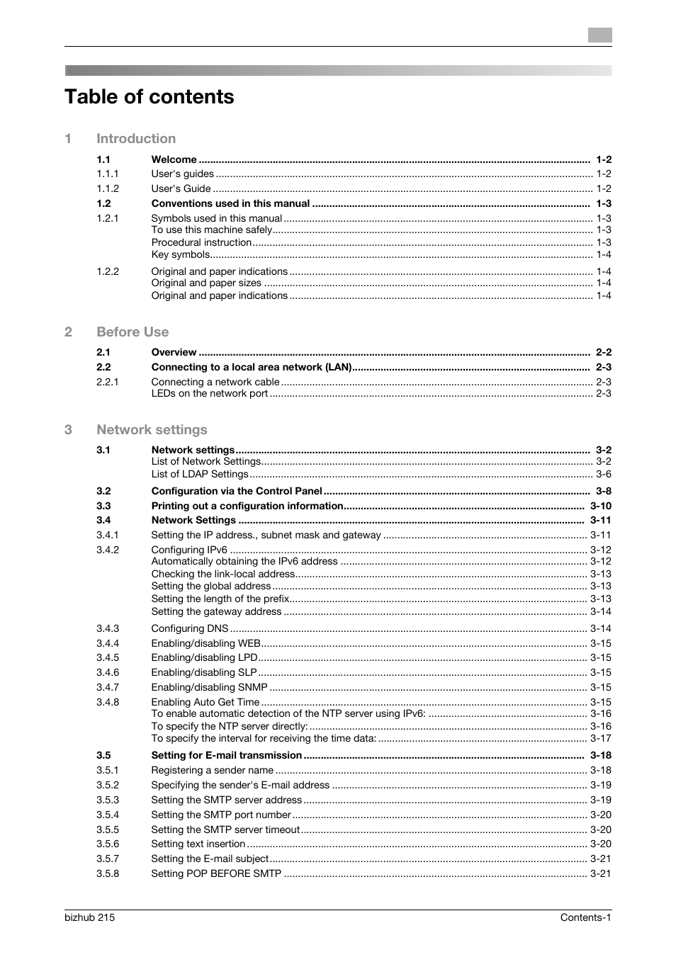 Konica Minolta Bizhub 215 User Manual | Page 2 / 93