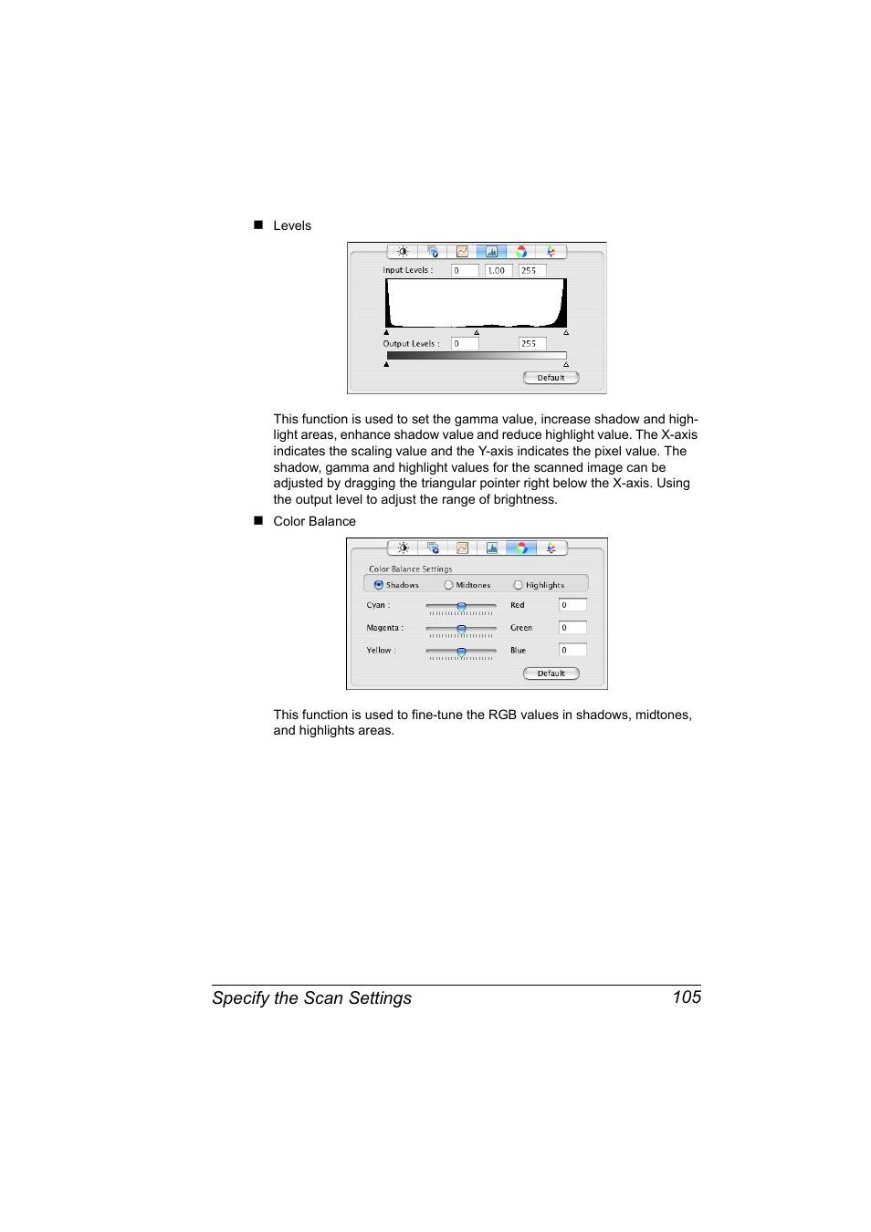 Specify the scan settings 105 | Konica Minolta magicolor 4690MF User Manual | Page 121 / 312