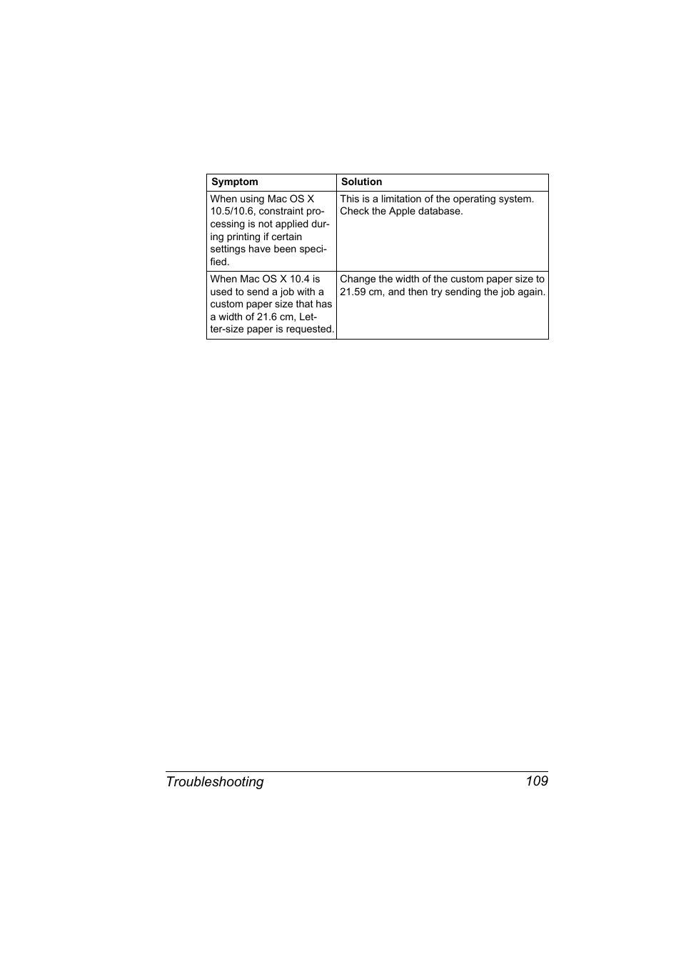 Troubleshooting 109 | Konica Minolta magicolor 4690MF User Manual | Page 125 / 312