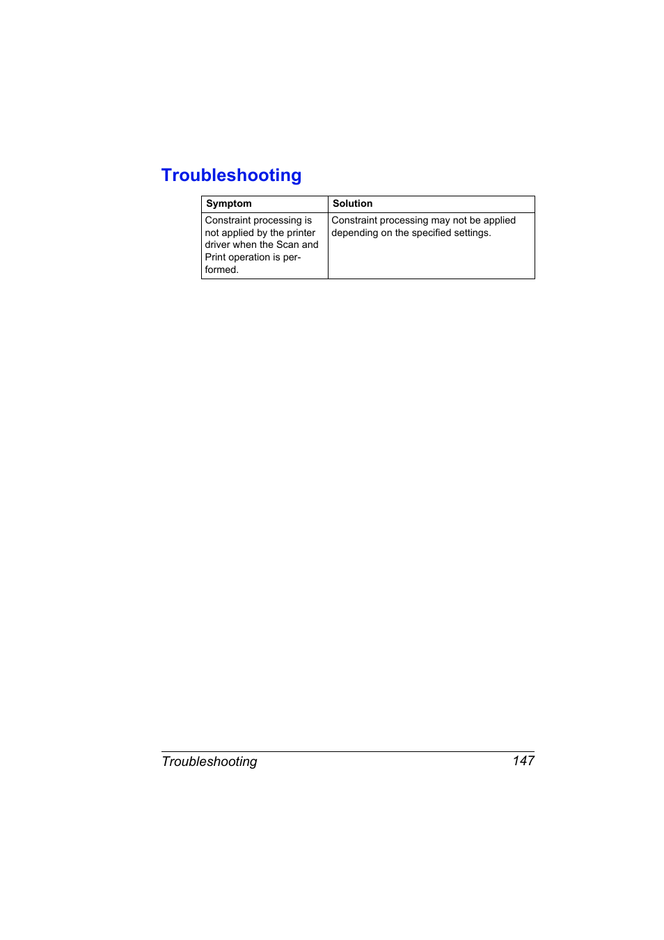 Troubleshooting, Troubleshooting 147 | Konica Minolta magicolor 4690MF User Manual | Page 163 / 312