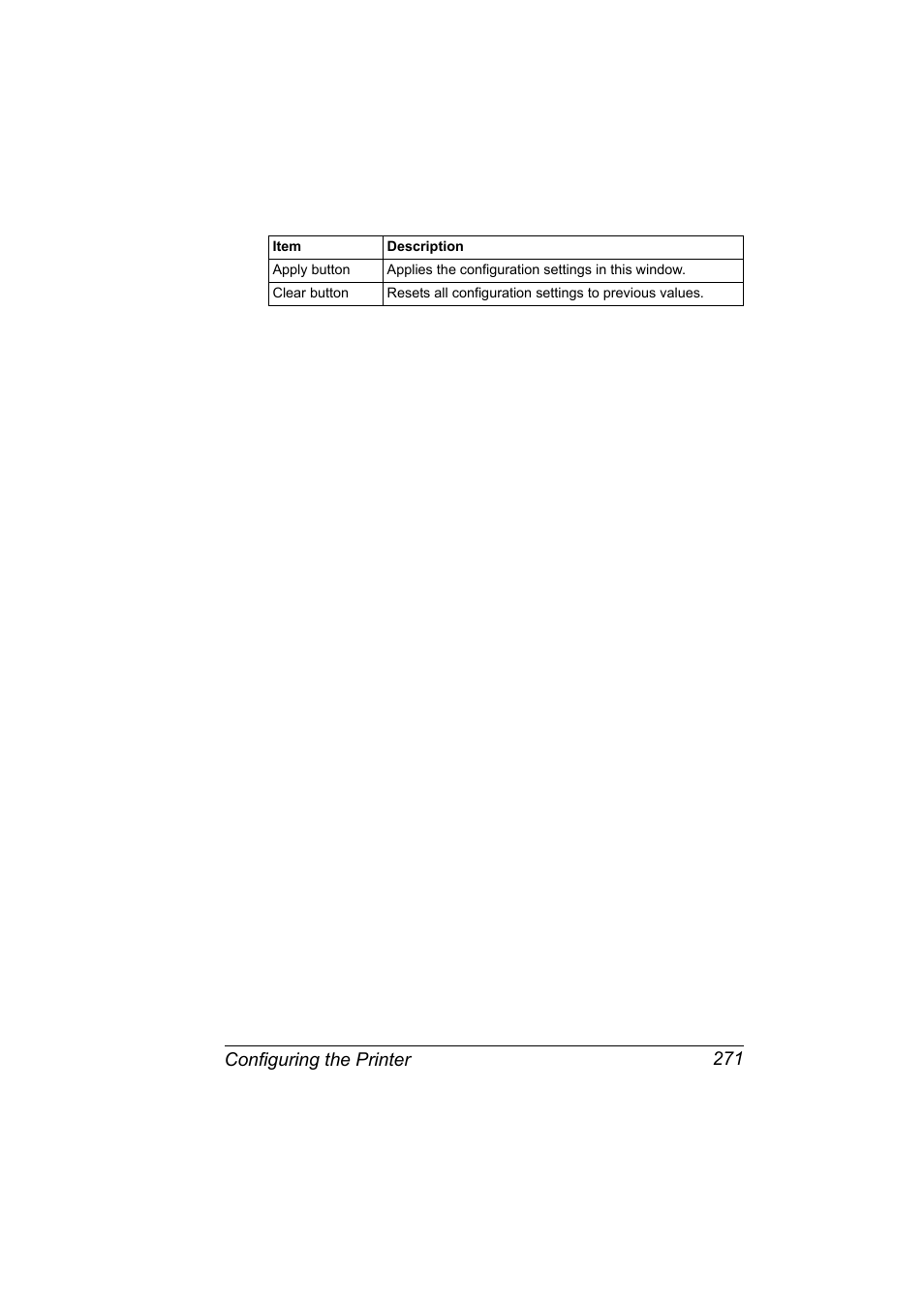Configuring the printer 271 | Konica Minolta magicolor 4690MF User Manual | Page 287 / 312