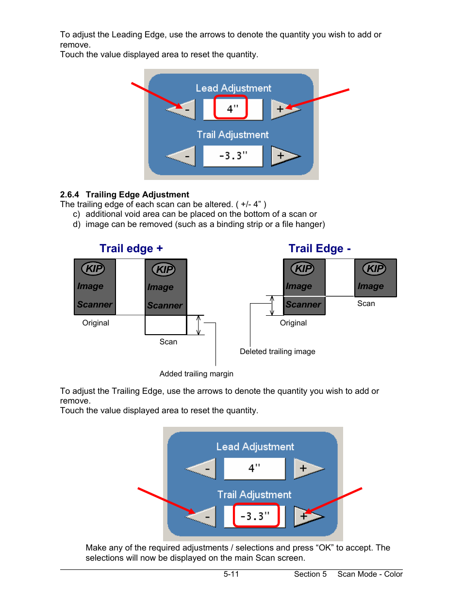 Trail edge + trail edge | Konica Minolta KIP 2100 Scanner User Manual | Page 111 / 153