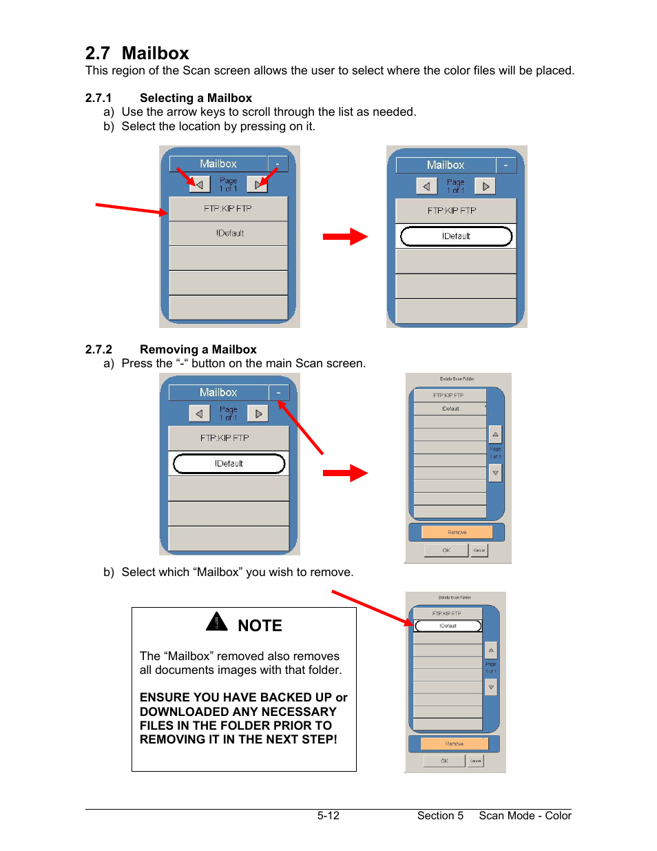 7 mailbox | Konica Minolta KIP 2100 Scanner User Manual | Page 112 / 153