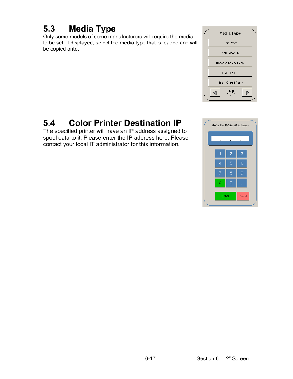3 media type, 4 color printer destination ip | Konica Minolta KIP 2100 Scanner User Manual | Page 137 / 153