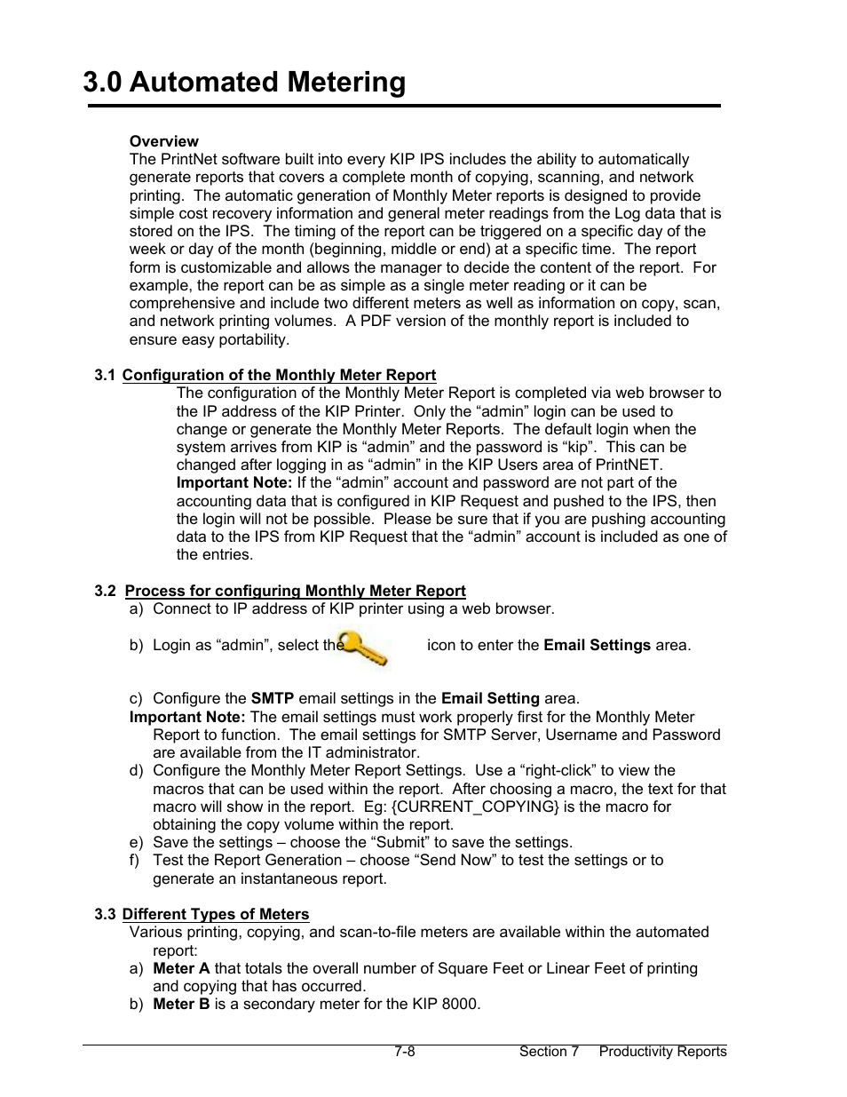0 automated metering | Konica Minolta KIP 2100 Scanner User Manual | Page 147 / 153