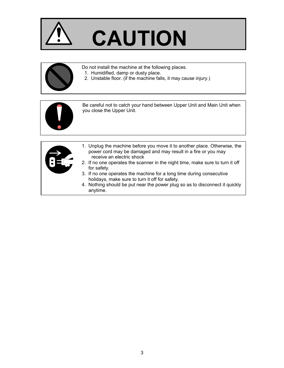 Caution | Konica Minolta KIP 2100 Scanner User Manual | Page 5 / 153