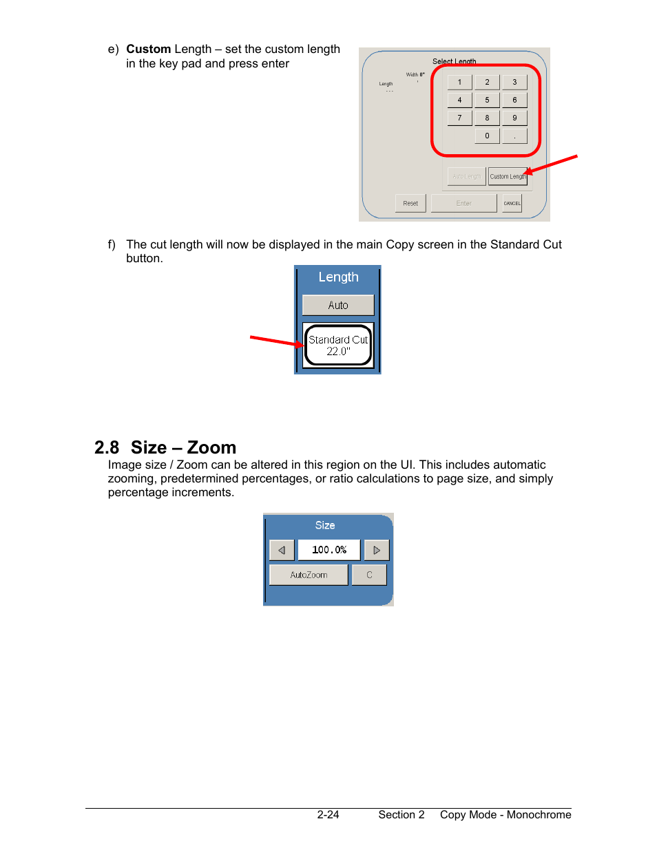 8 size – zoom | Konica Minolta KIP 2100 Scanner User Manual | Page 52 / 153