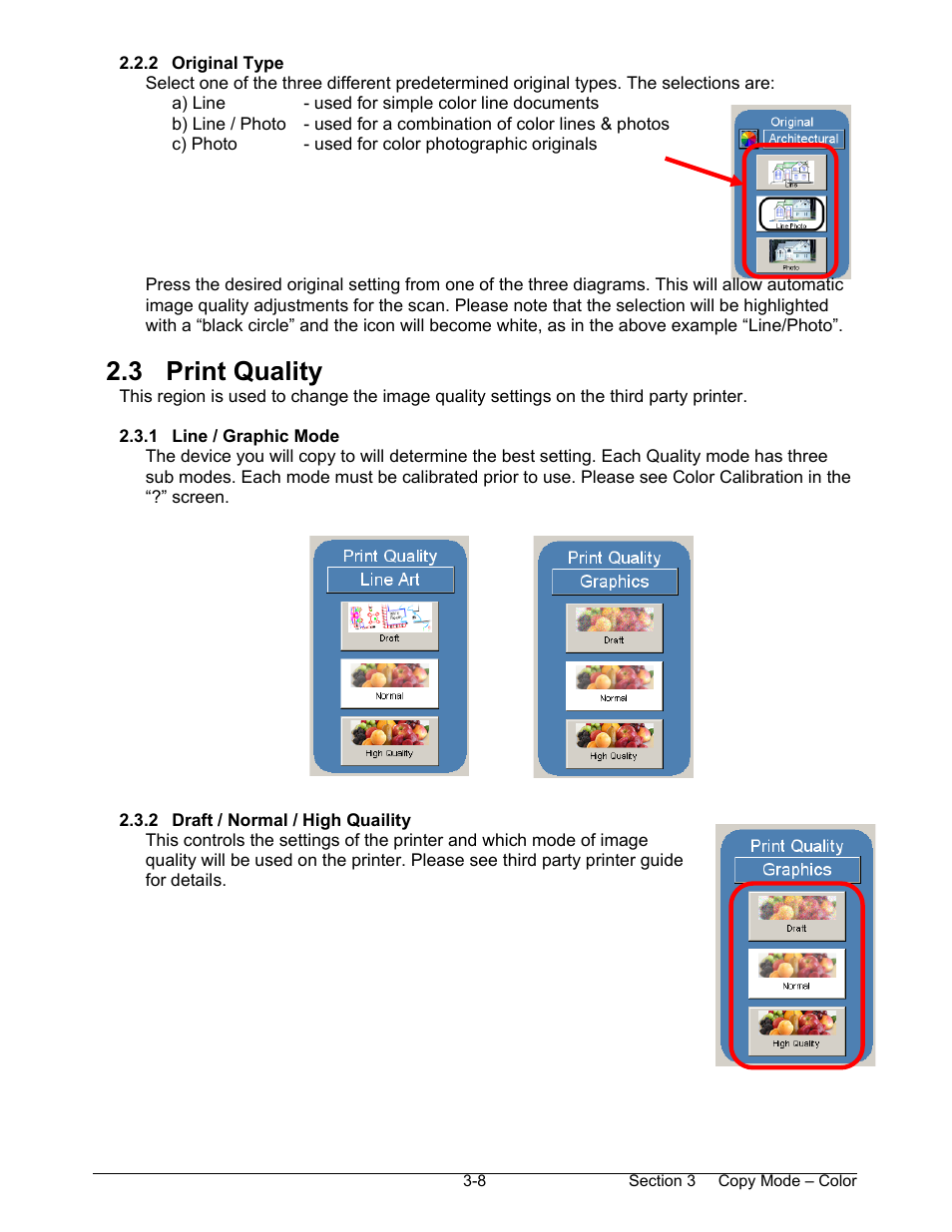3 print quality | Konica Minolta KIP 2100 Scanner User Manual | Page 64 / 153