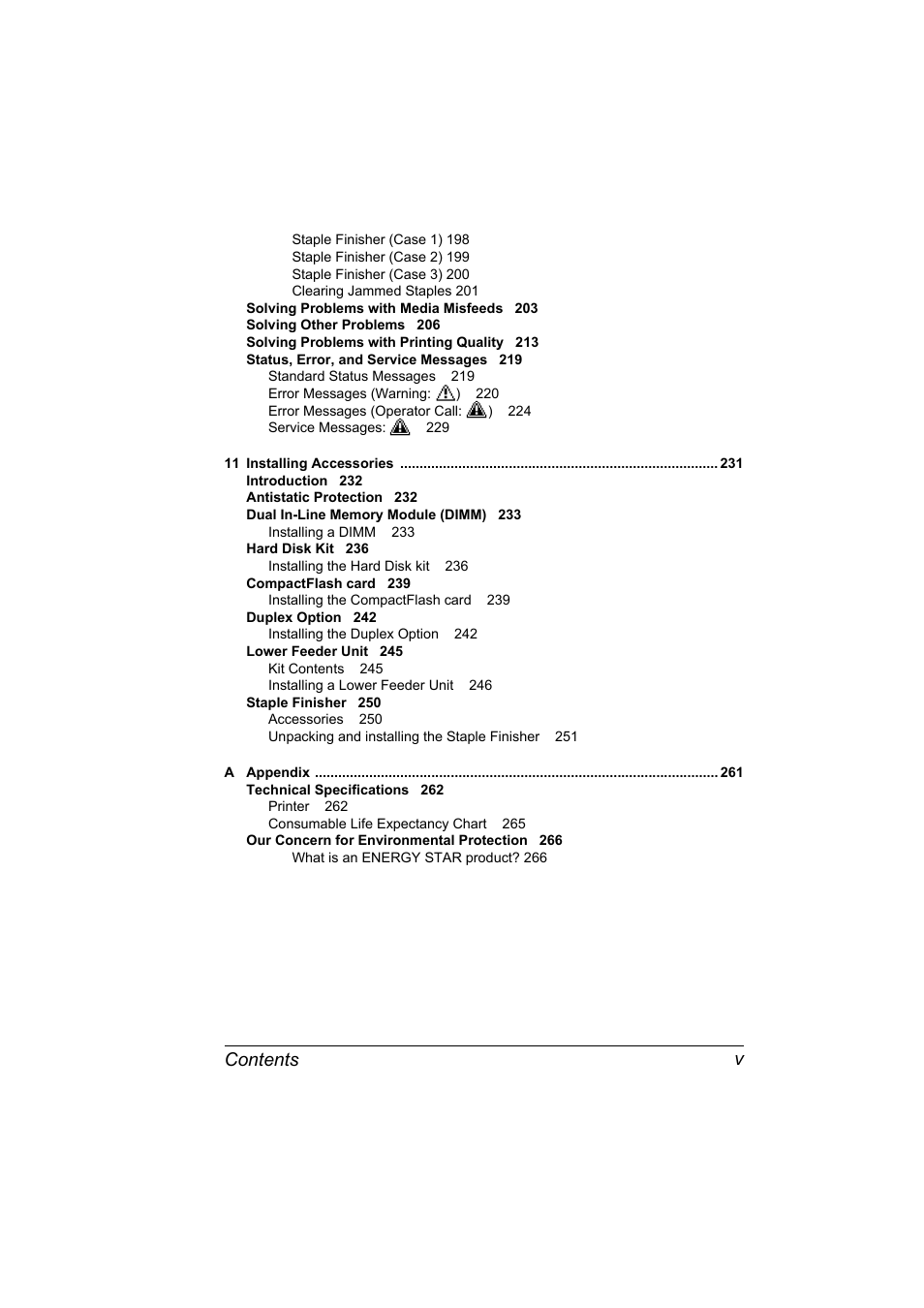 Contents v | Konica Minolta bizhub C31P User Manual | Page 13 / 282