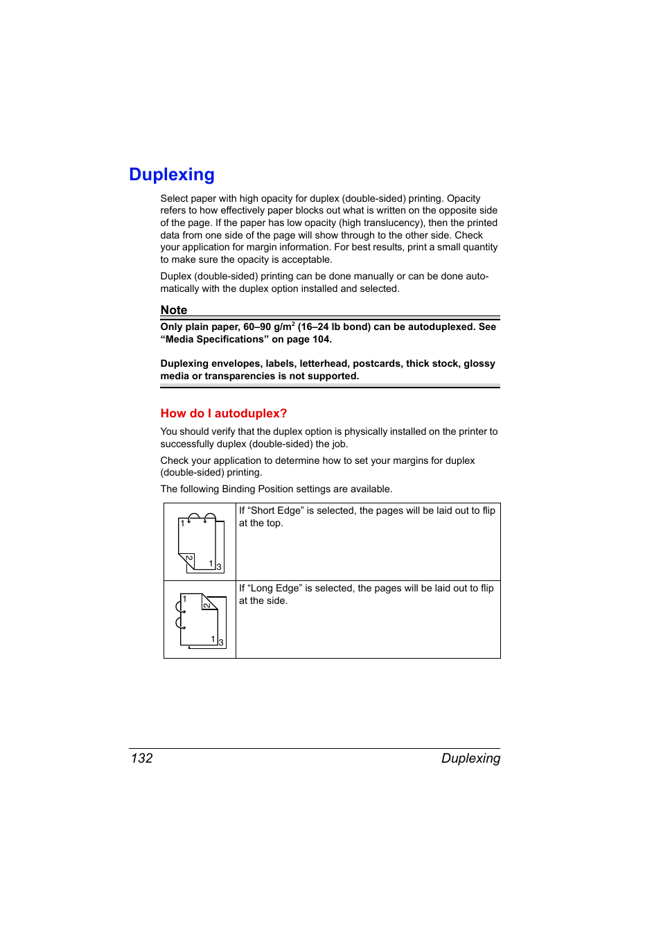 Duplexing, Duplexing 132 | Konica Minolta bizhub C31P User Manual | Page 146 / 282